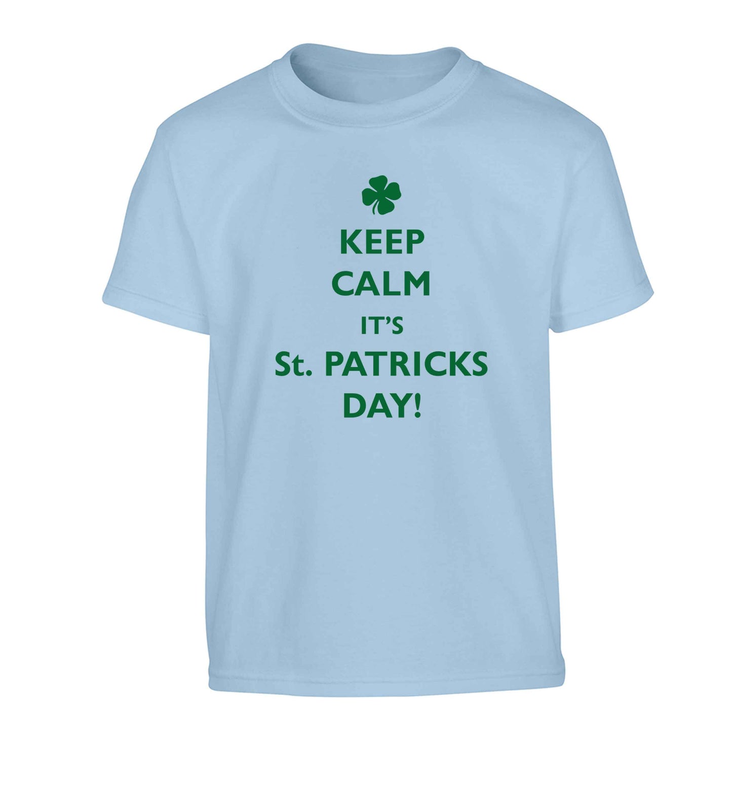 Keep calm it's St.Patricks day Children's light blue Tshirt 12-13 Years