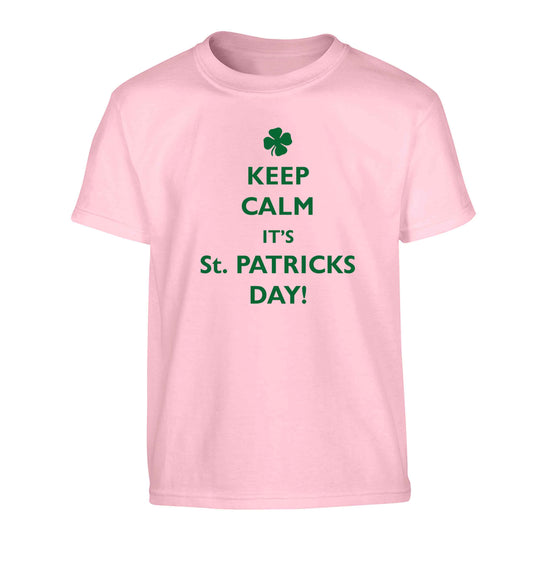 Keep calm it's St.Patricks day Children's light pink Tshirt 12-13 Years