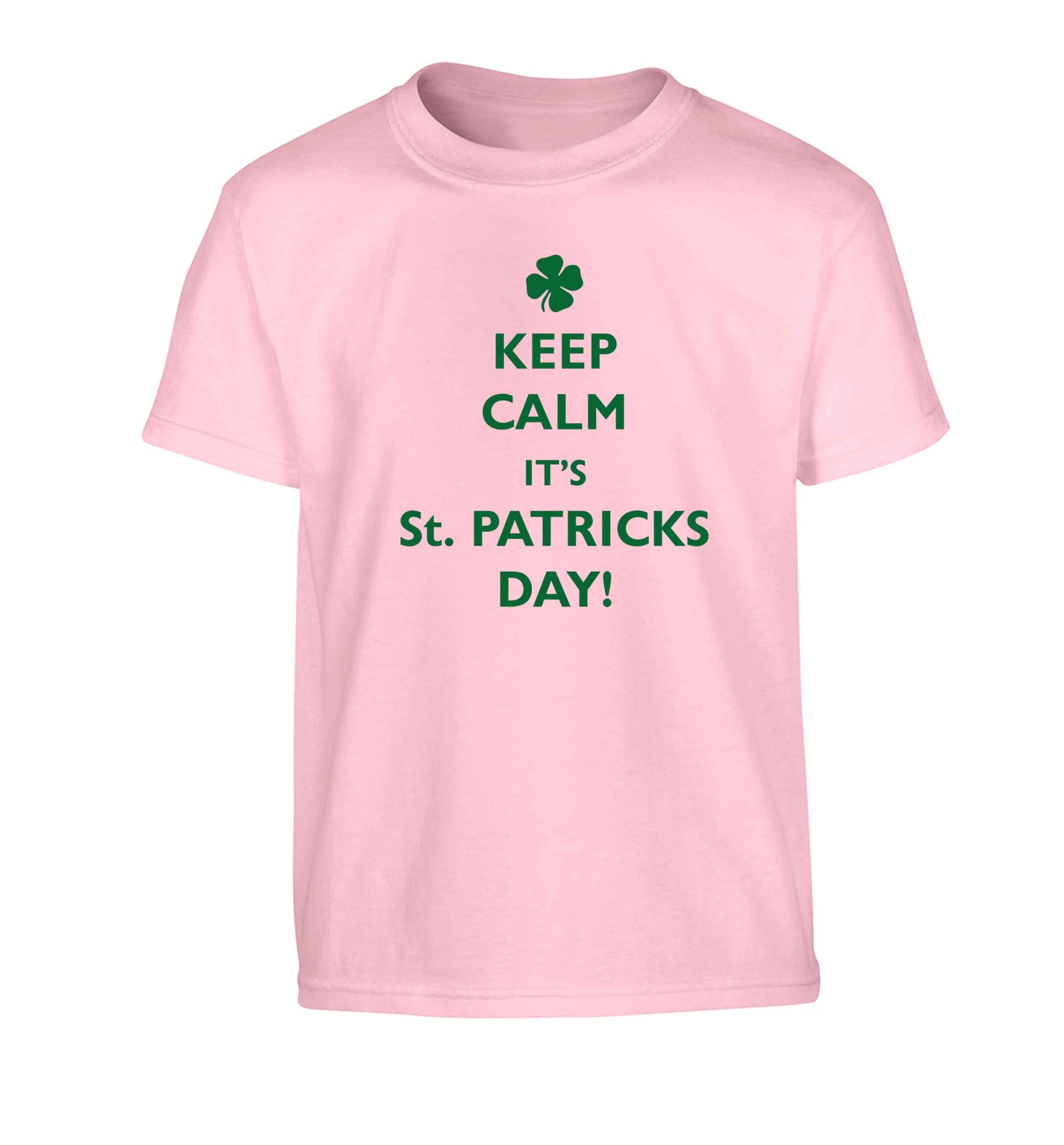 I can't keep calm it's St.Patricks day Children's light pink Tshirt 12-13 Years