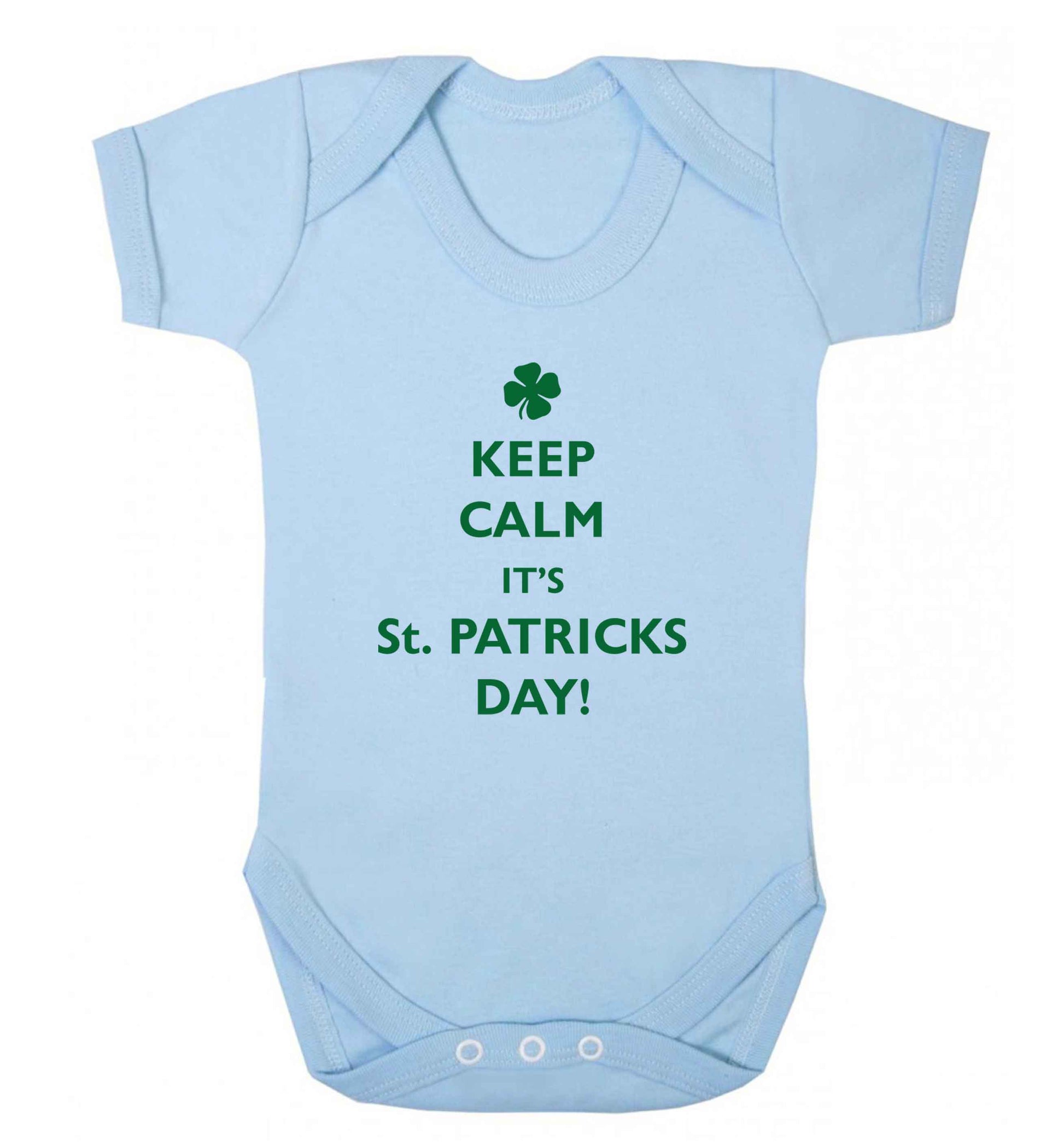Keep calm it's St.Patricks day baby vest pale blue 18-24 months