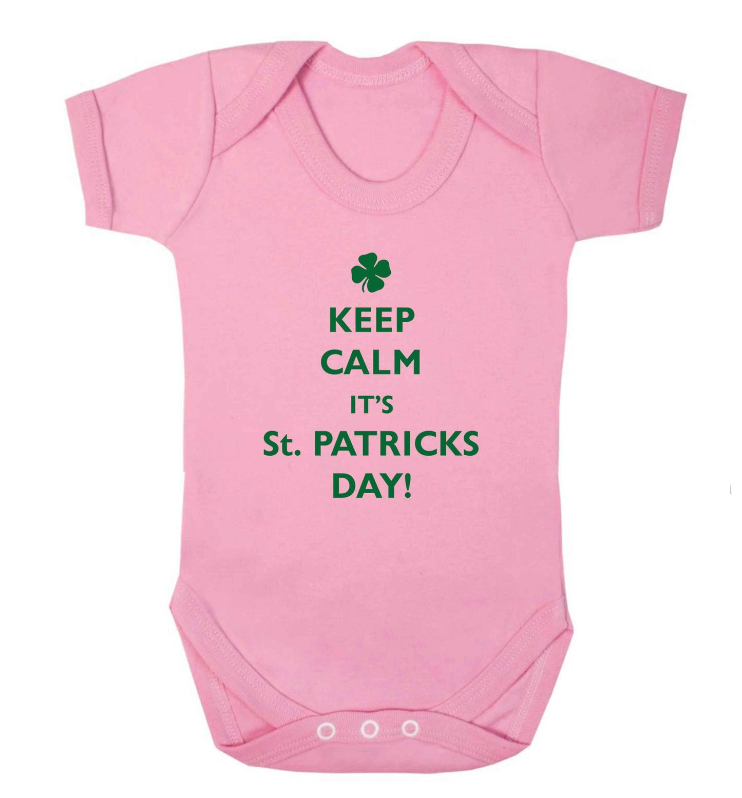 I can't keep calm it's St.Patricks day baby vest pale pink 18-24 months