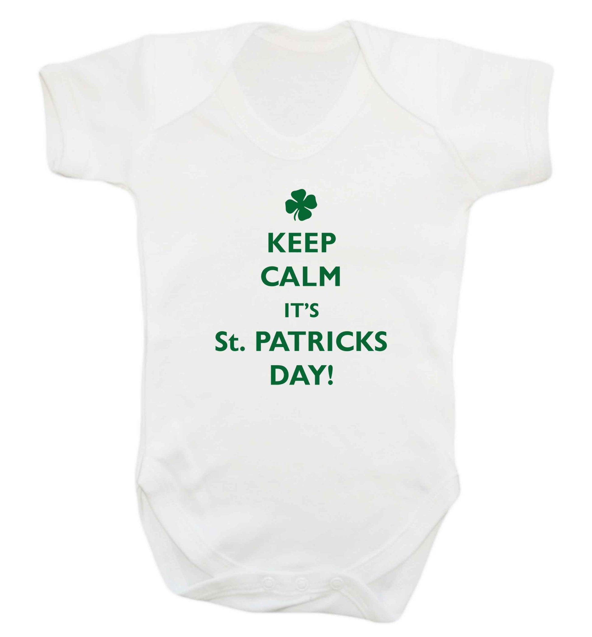 Keep calm it's St.Patricks day baby vest white 18-24 months