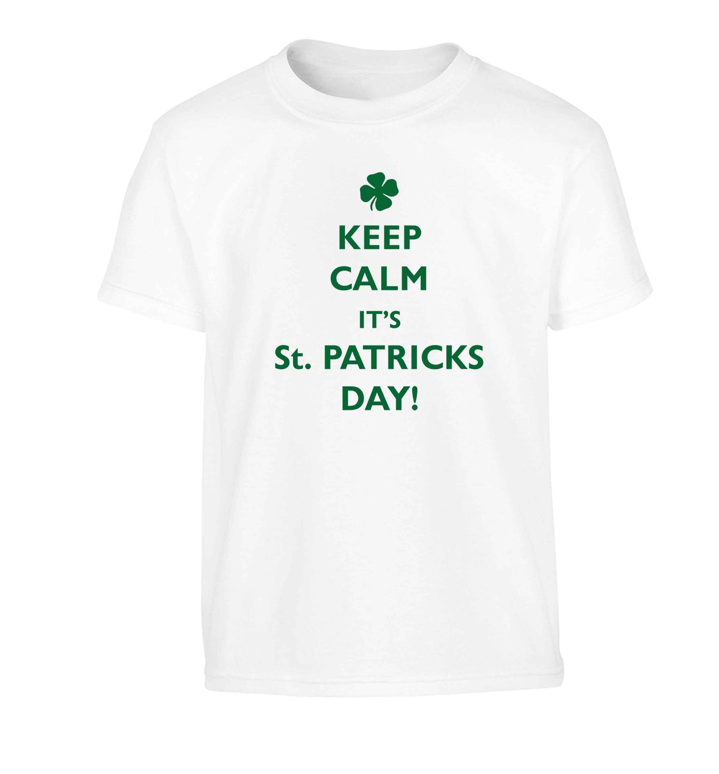 Keep calm it's St.Patricks day Children's white Tshirt 12-13 Years