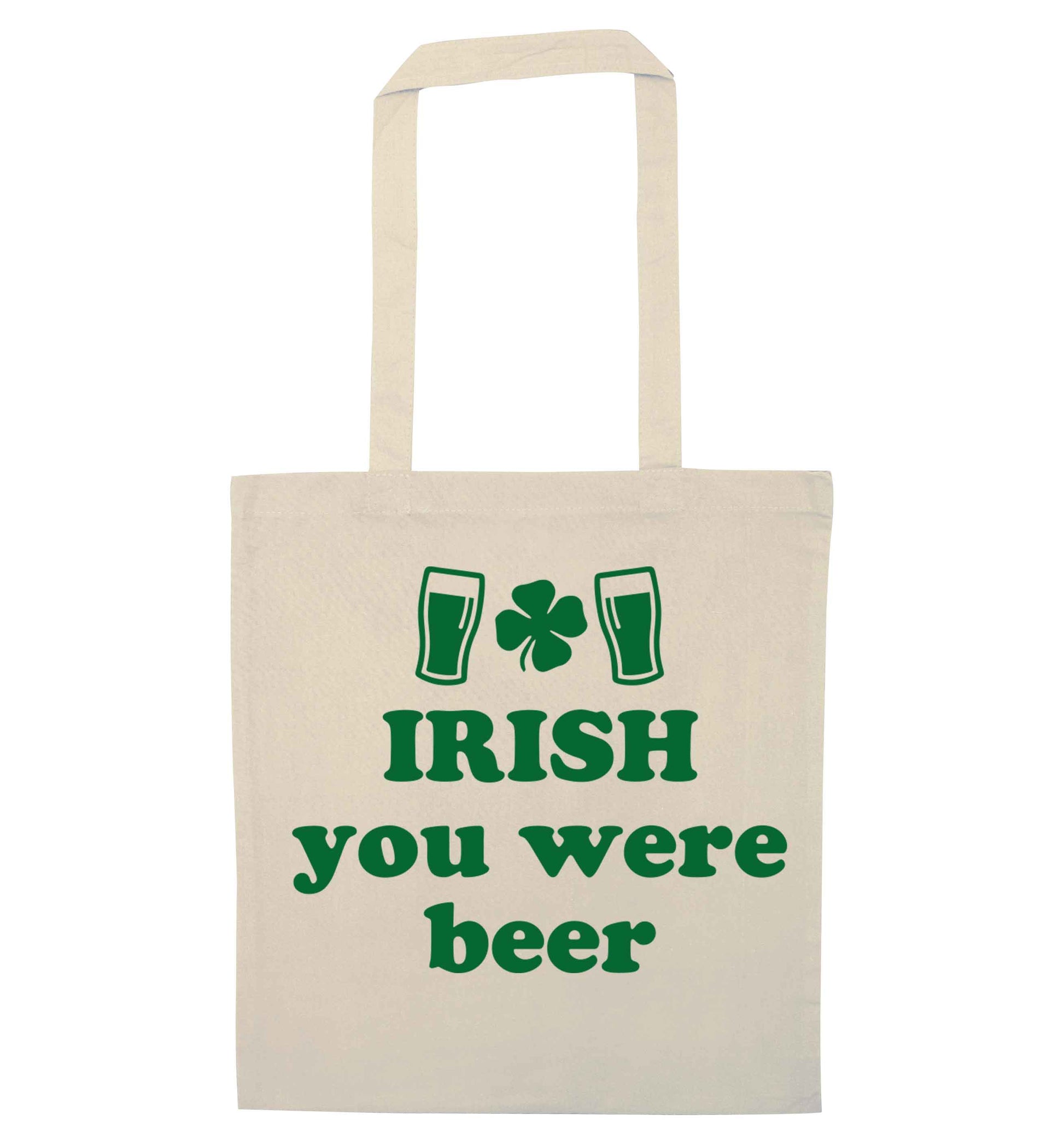 Irish you were beer natural tote bag