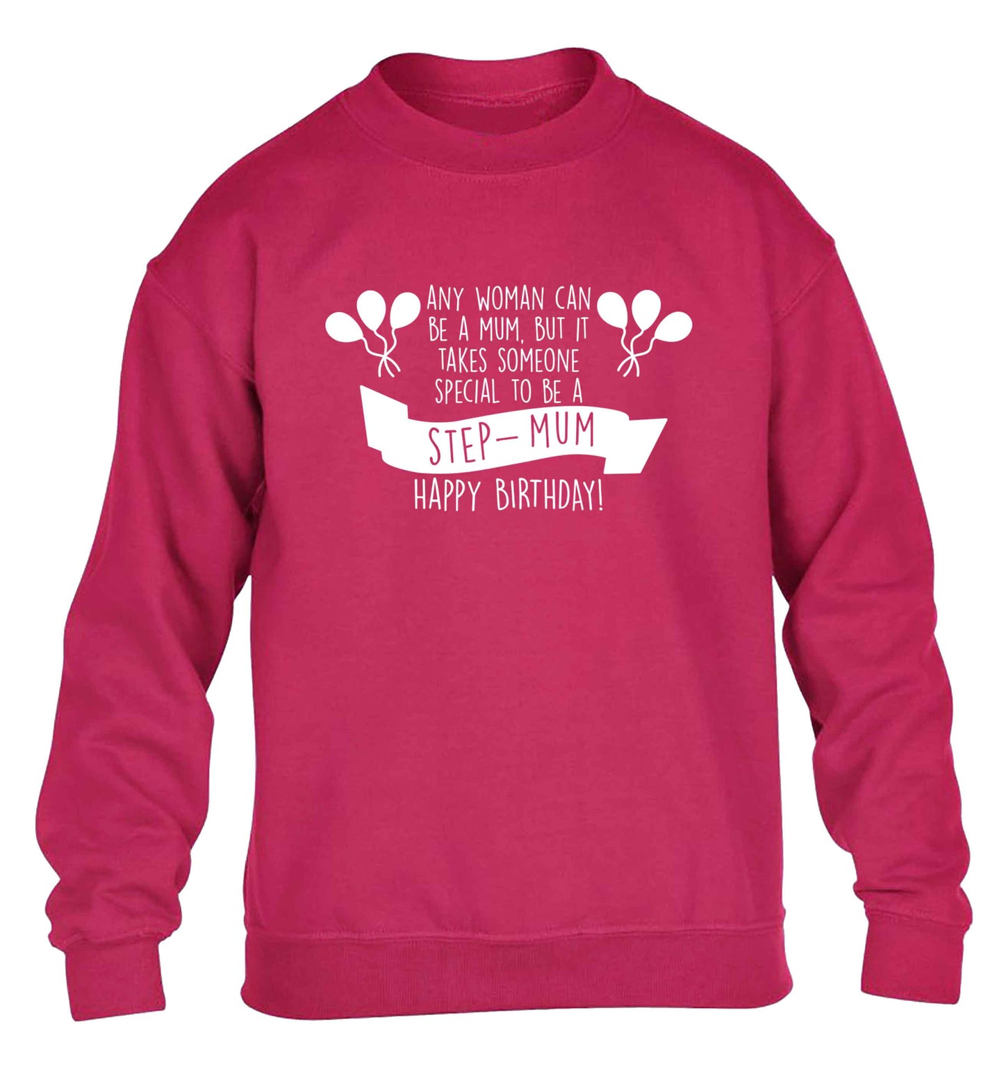 Takes someone special to be a step-mum, happy birthday! children's pink sweater 12-13 Years