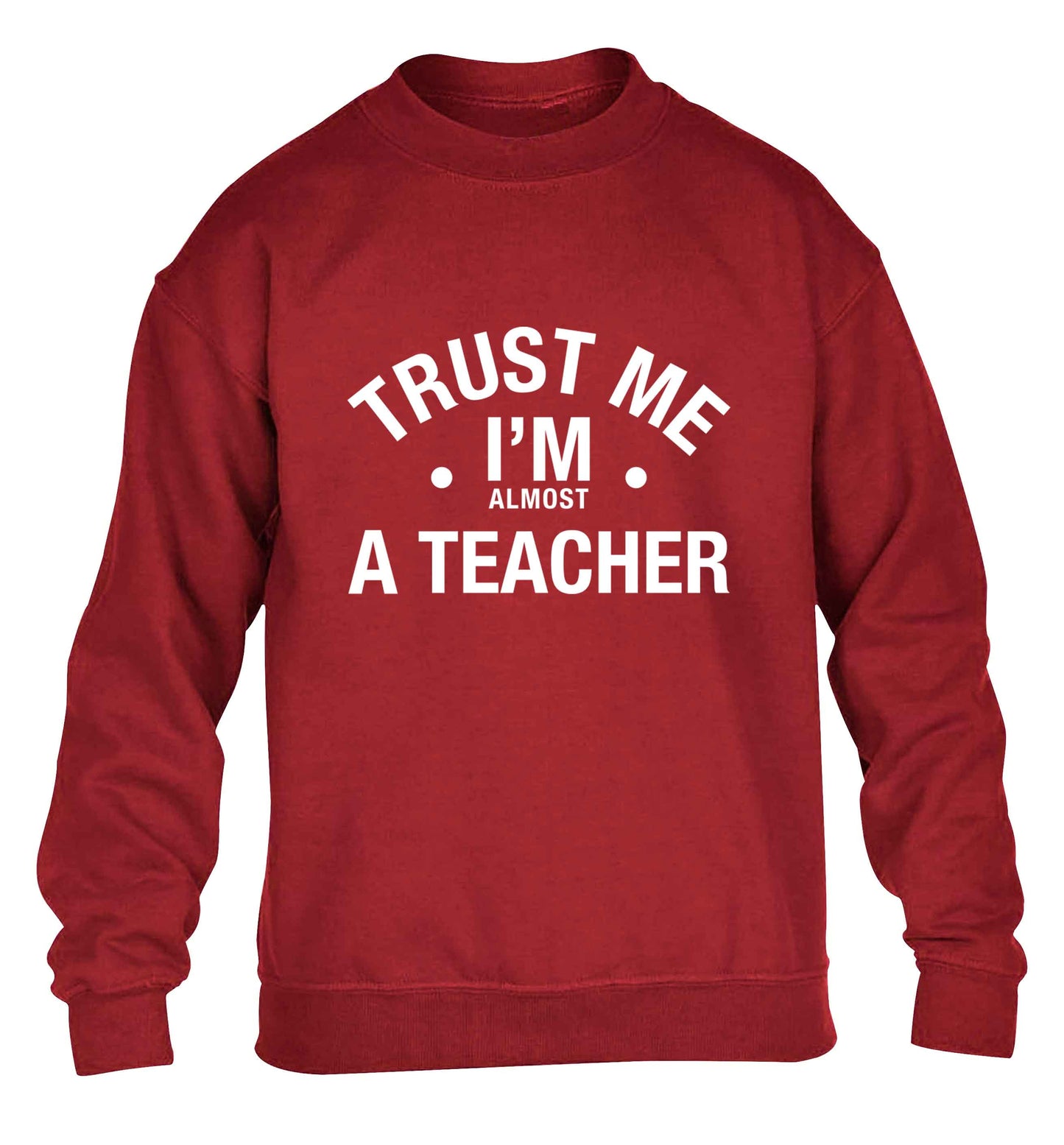 Trust me I'm almost a teacher children's grey sweater 12-13 Years