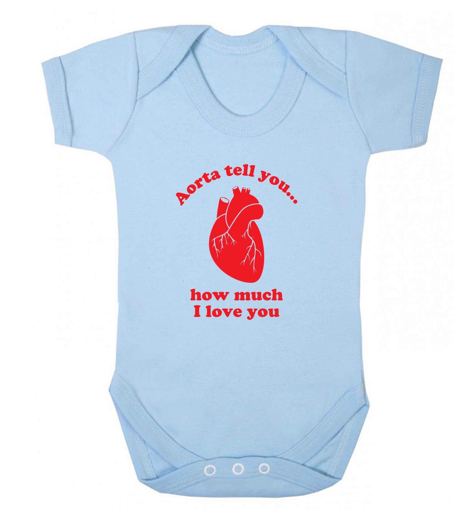 Aorta tell you how much I love you baby vest pale blue 18-24 months