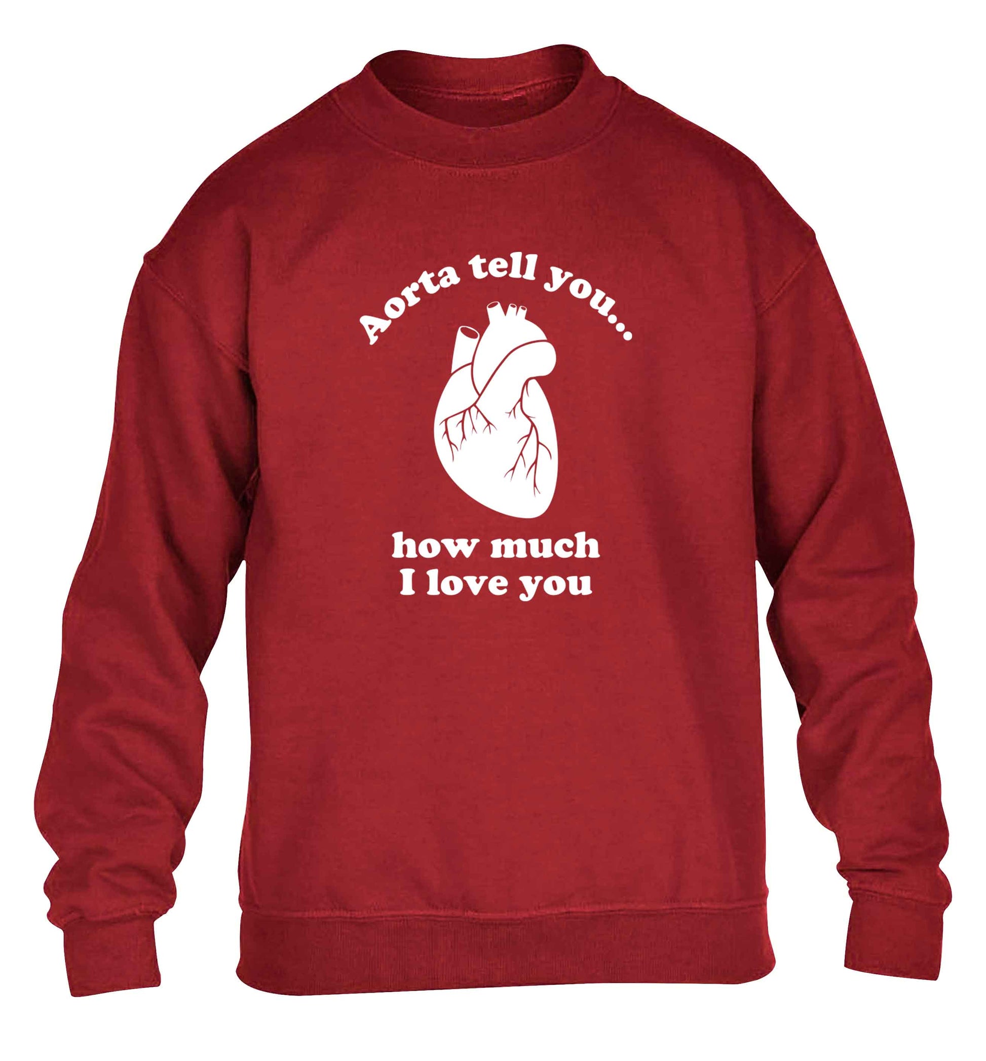 Aorta tell you how much I love you children's grey sweater 12-13 Years