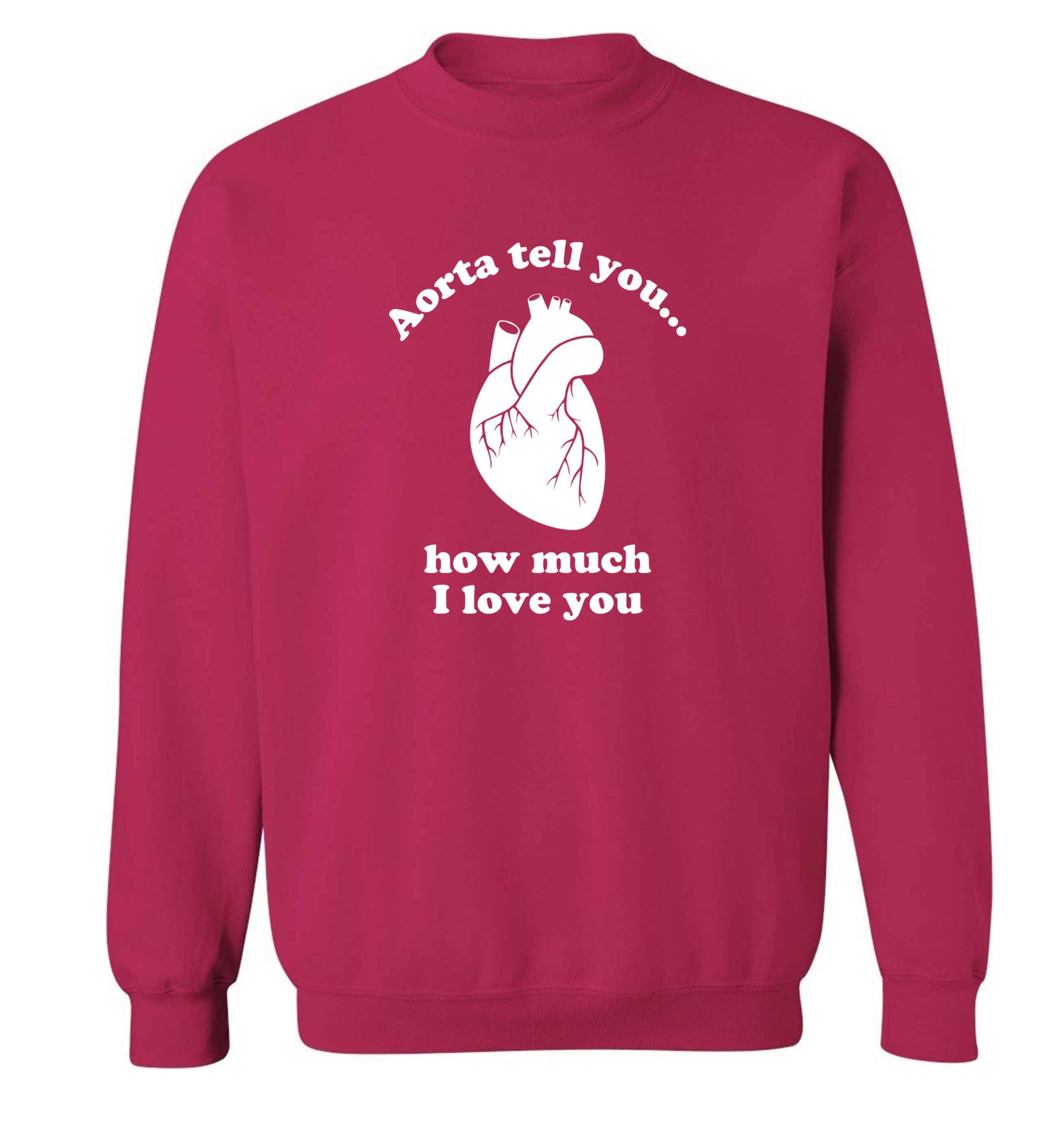 Aorta tell you how much I love you adult's unisex pink sweater 2XL