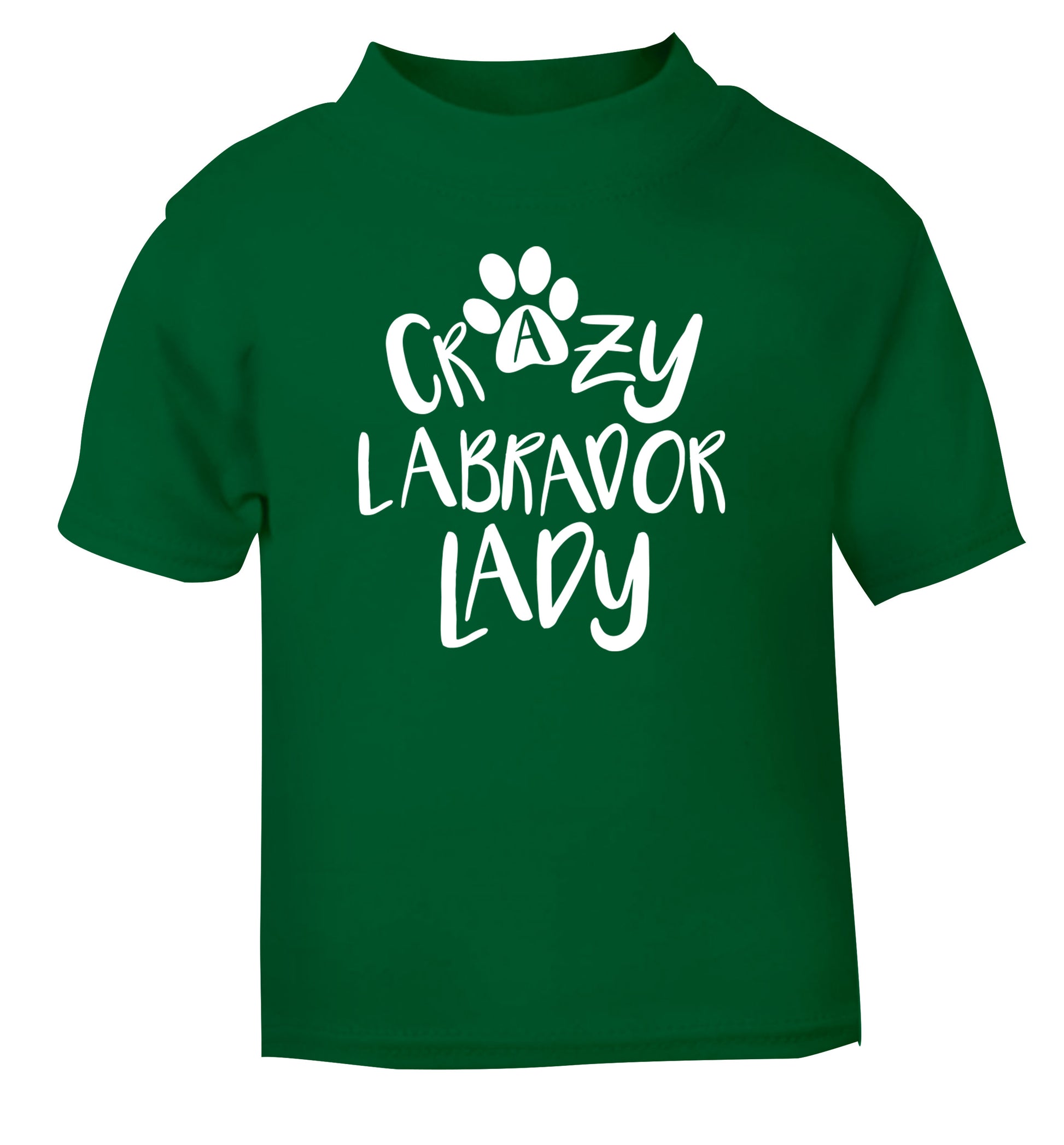 Crazy labrador lady green Baby Toddler Tshirt 2 Years