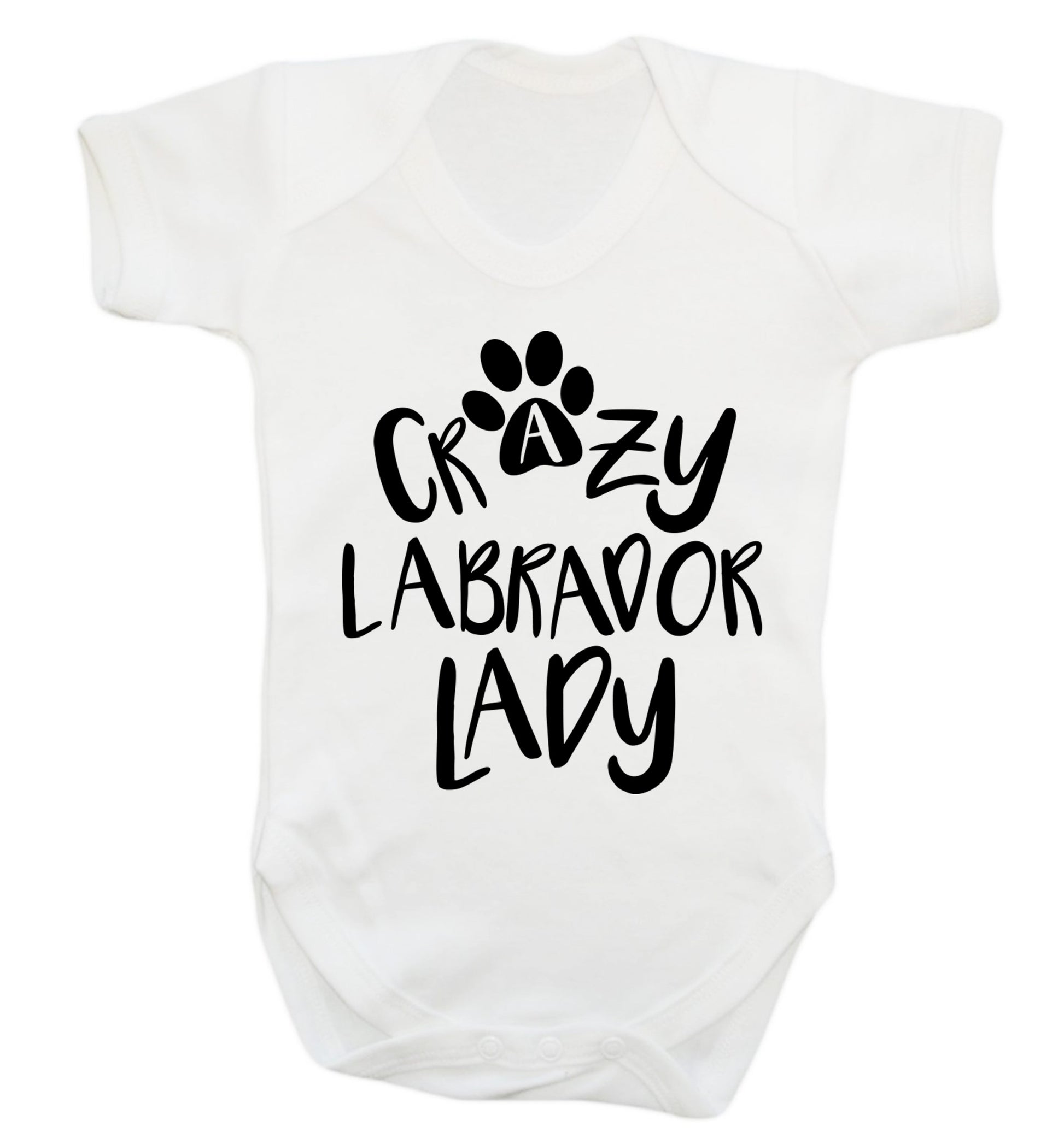 Crazy labrador lady Baby Vest white 18-24 months