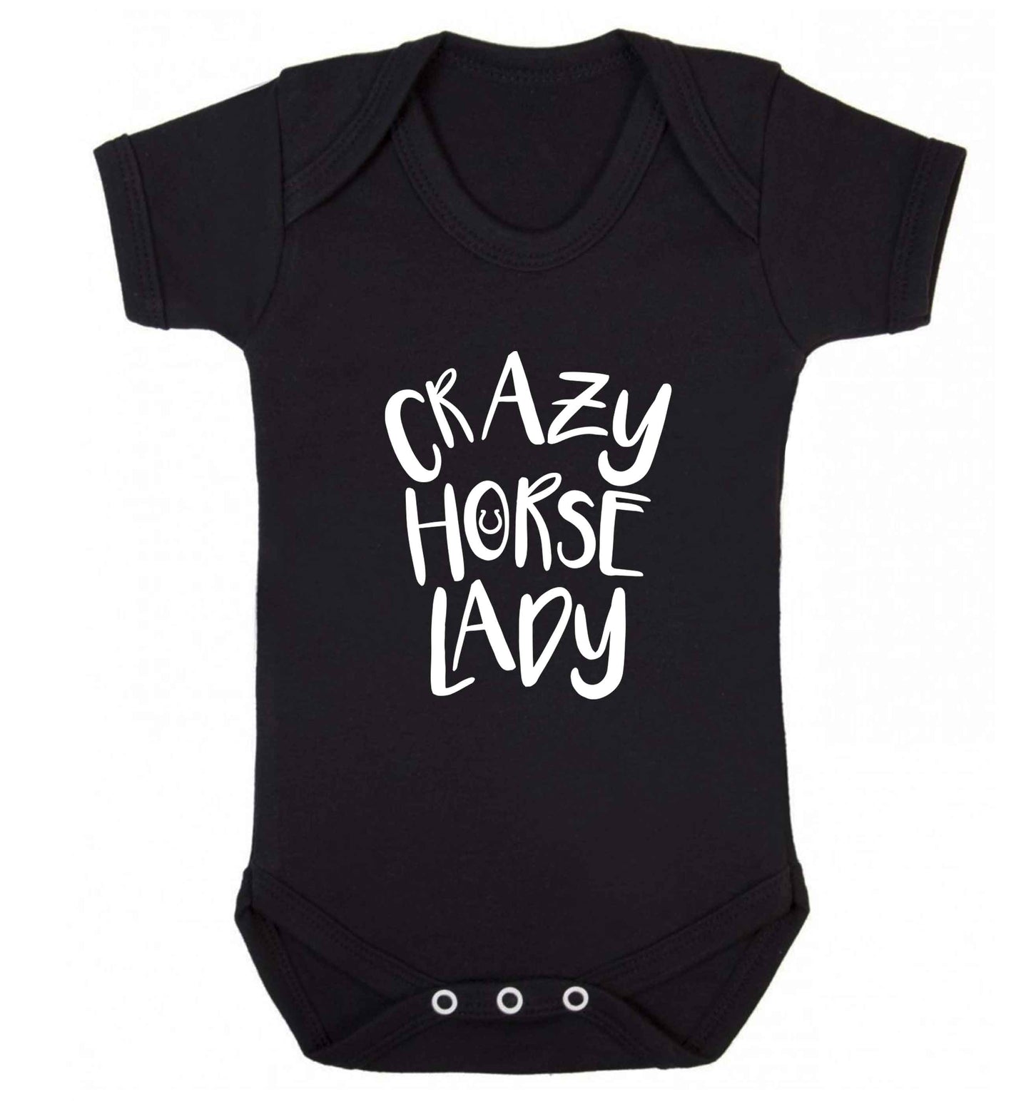 Crazy horse lady baby vest black 18-24 months