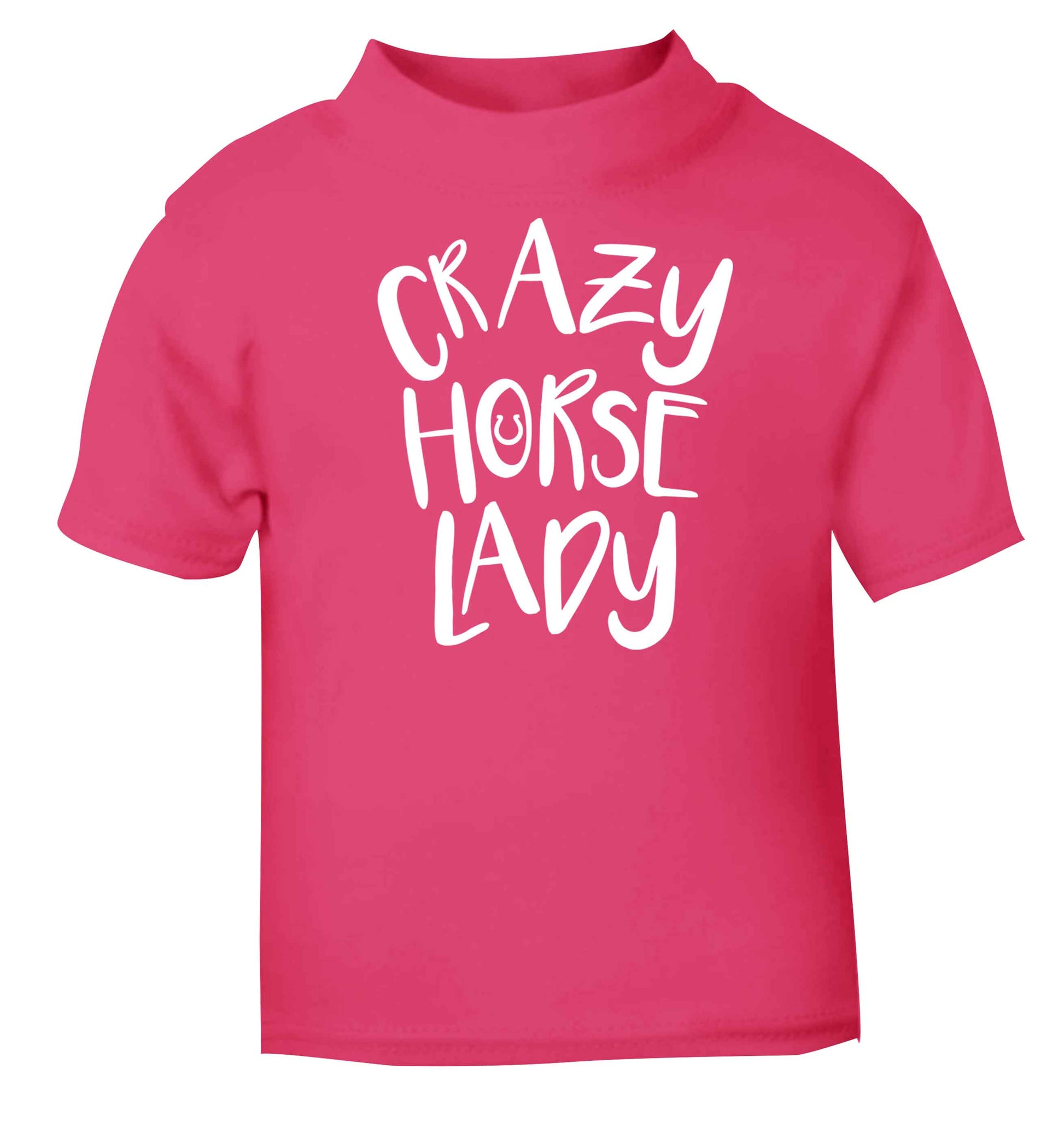 Crazy horse lady pink baby toddler Tshirt 2 Years