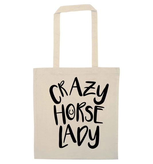 Crazy horse lady natural tote bag