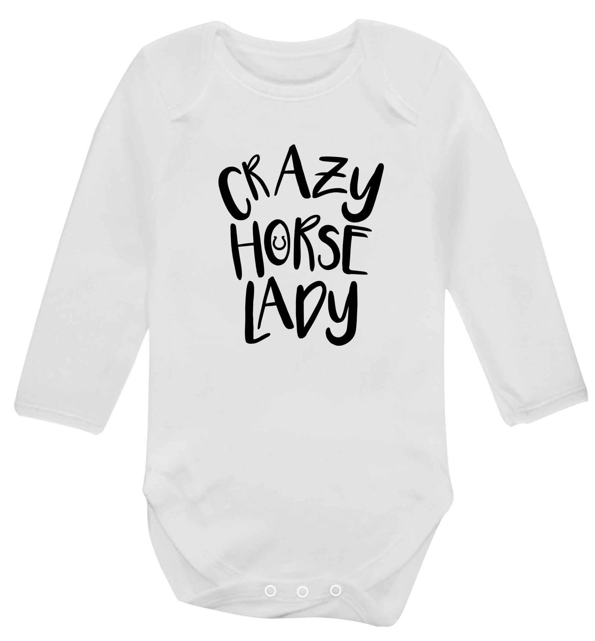 Crazy horse lady baby vest long sleeved white 6-12 months