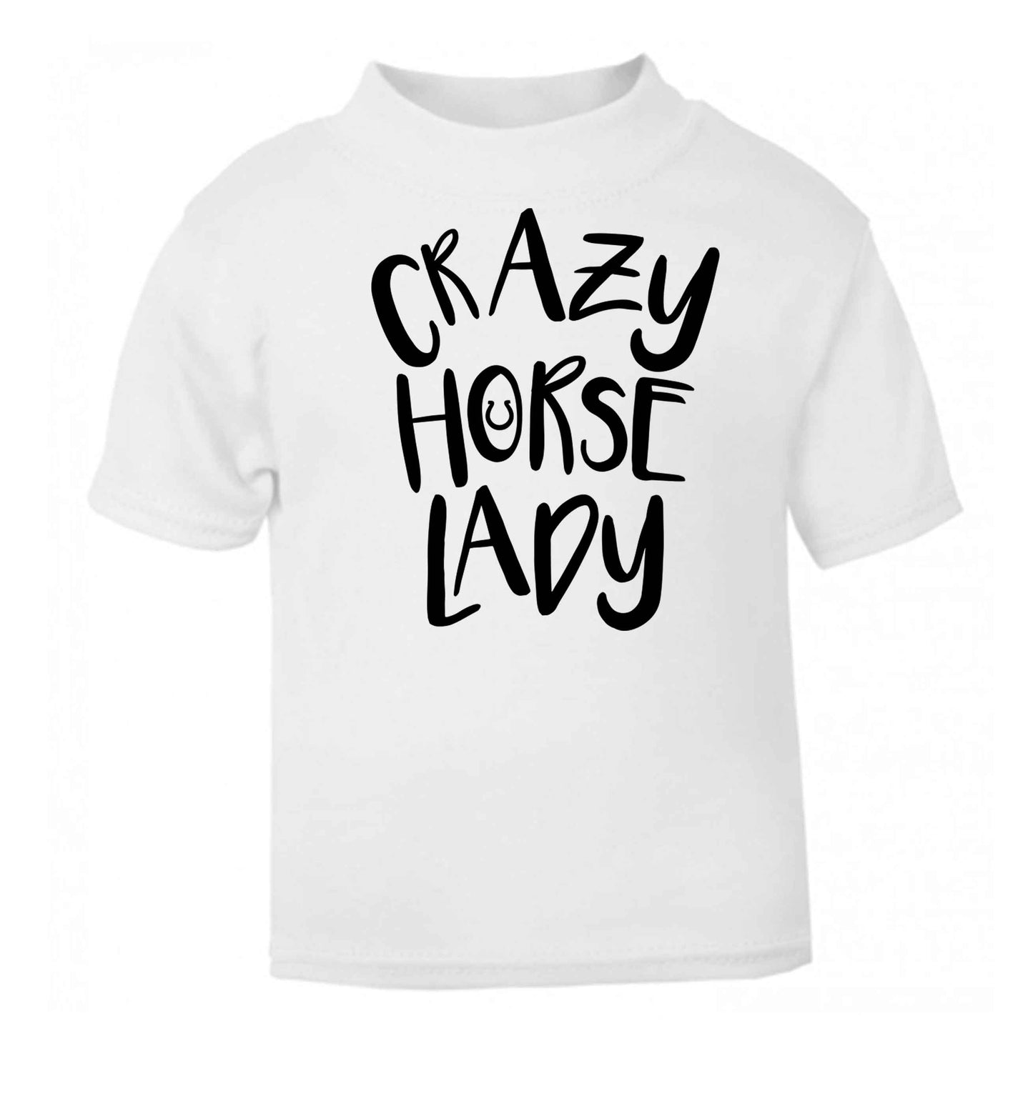 Crazy horse lady white baby toddler Tshirt 2 Years