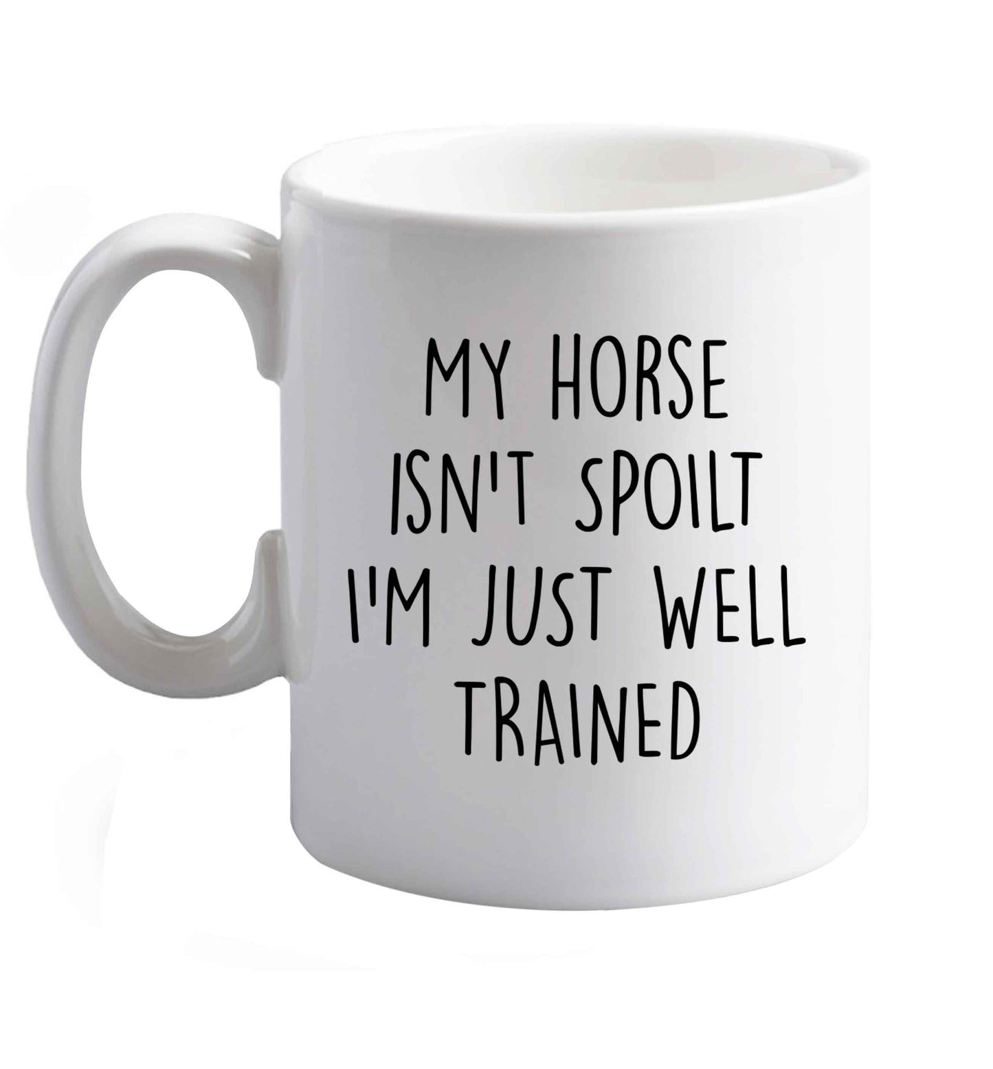 10 oz Favourite Type Pan Pancake ceramic mug right handed