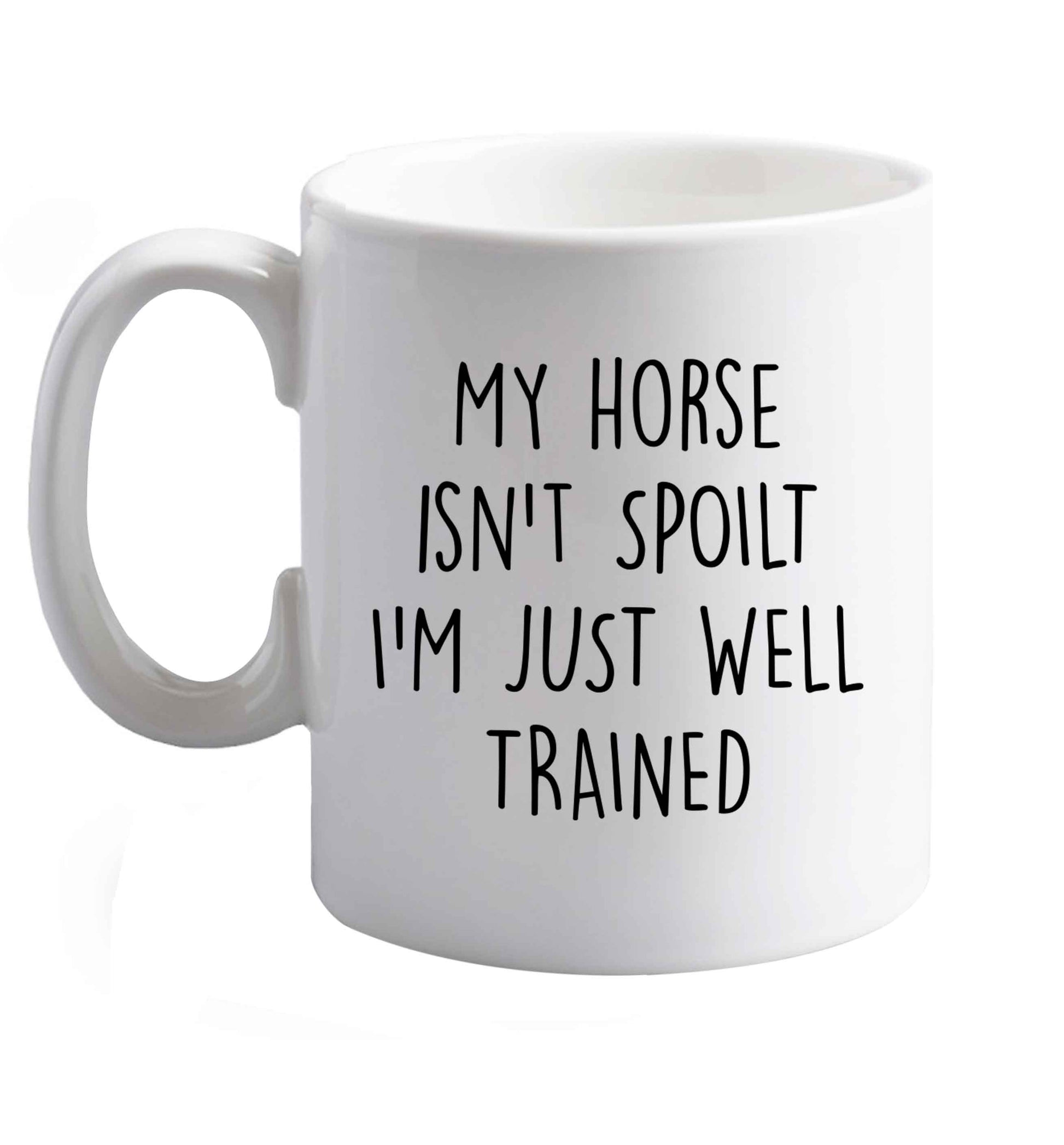 10 oz Favourite Type Pan Pancake ceramic mug right handed