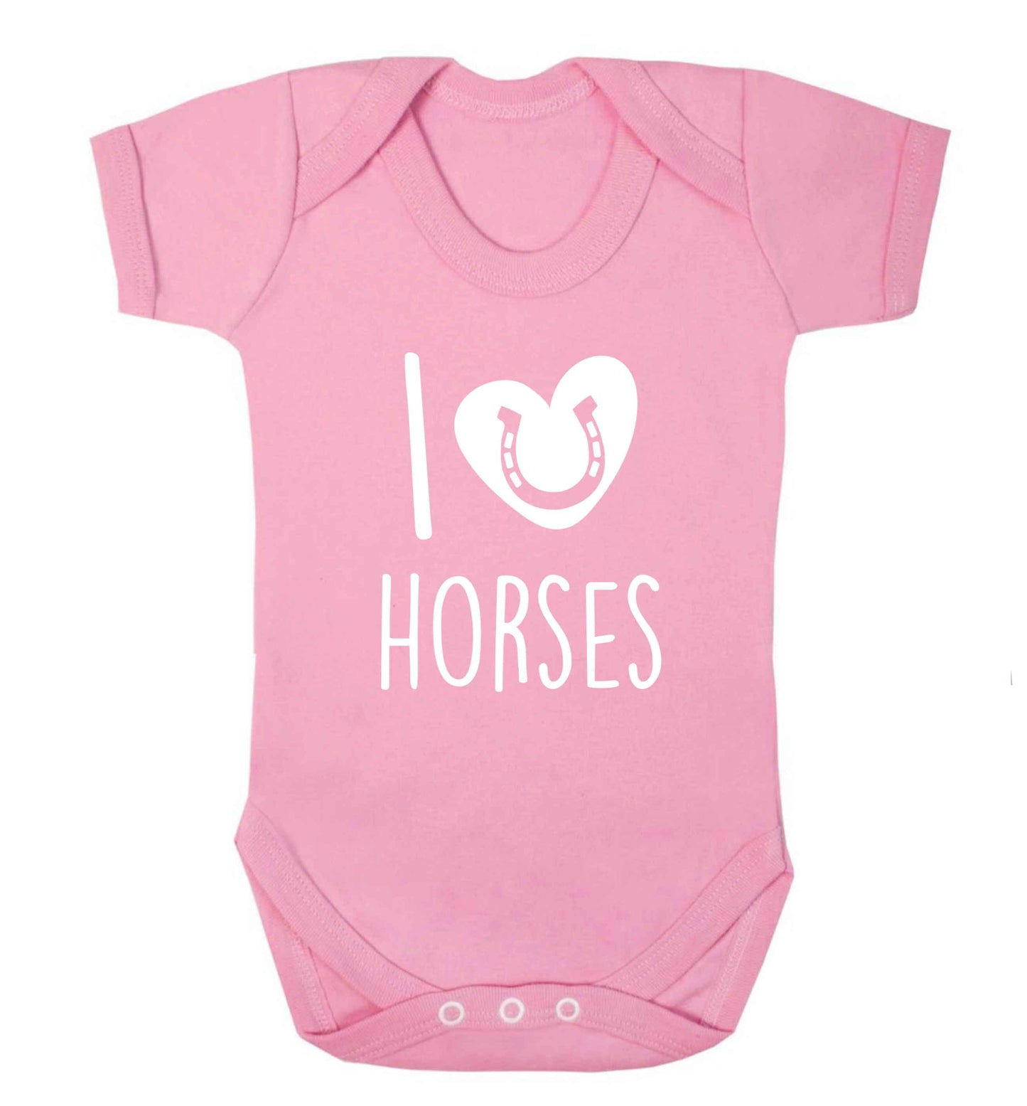 I love horses baby vest pale pink 18-24 months
