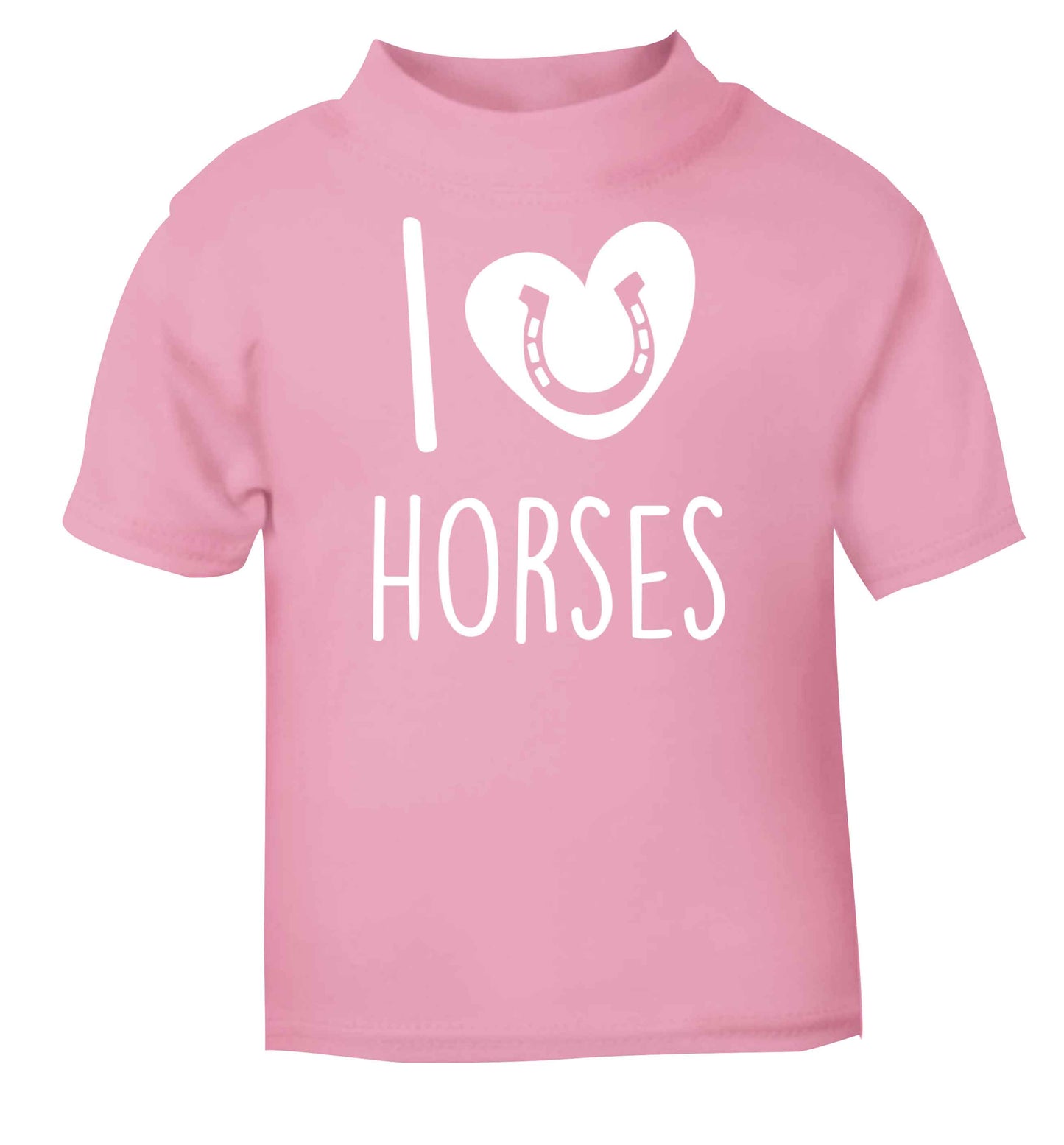 I love horses light pink baby toddler Tshirt 2 Years