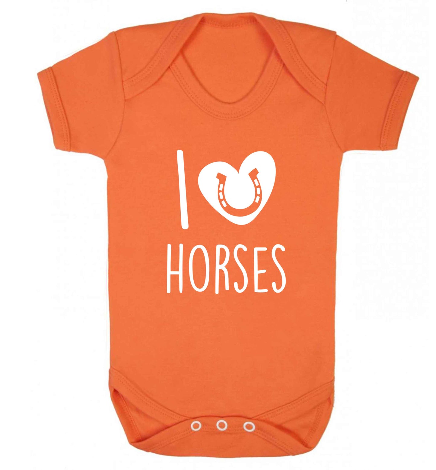 I love horses baby vest orange 18-24 months