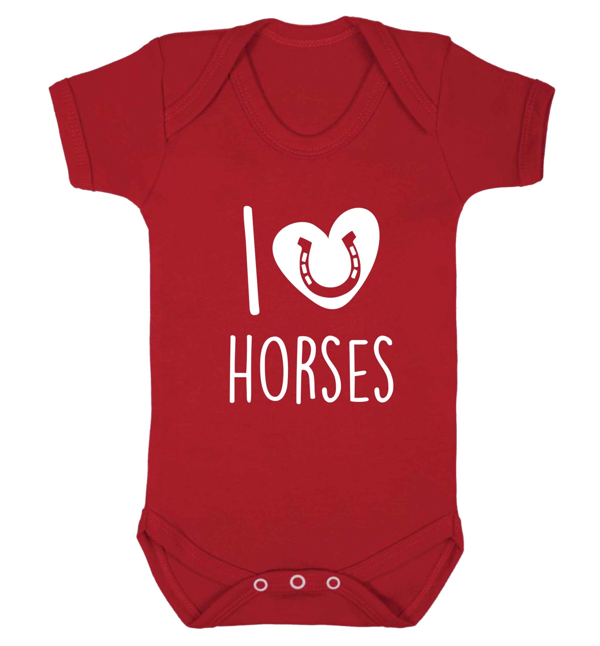 I love horses baby vest red 18-24 months