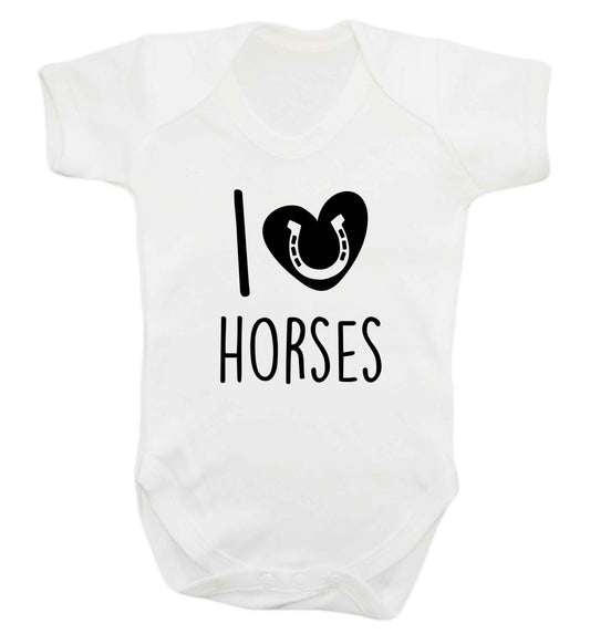 I love horses baby vest white 18-24 months