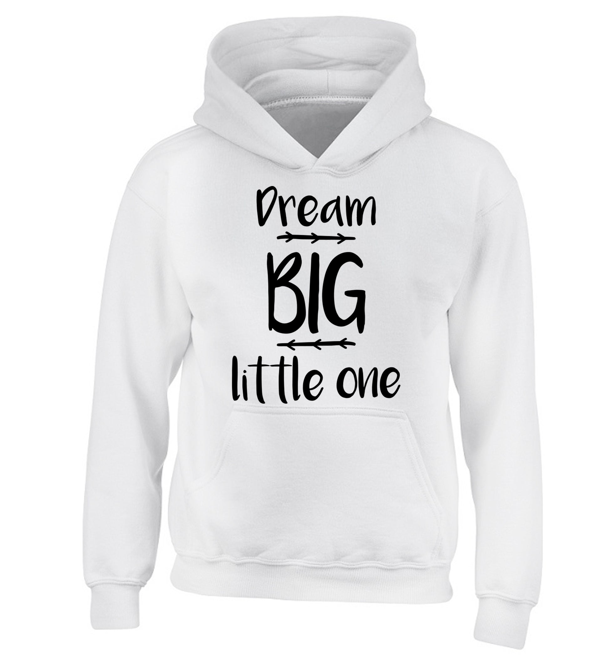Dream big little one children's white hoodie 12-14 Years