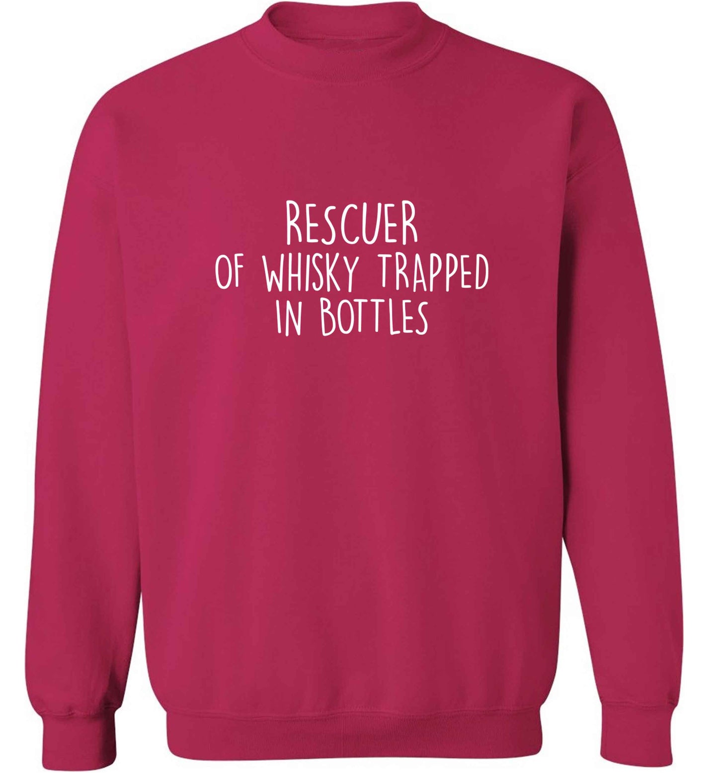 Rescuer of whisky trapped in bottles adult's unisex pink sweater 2XL