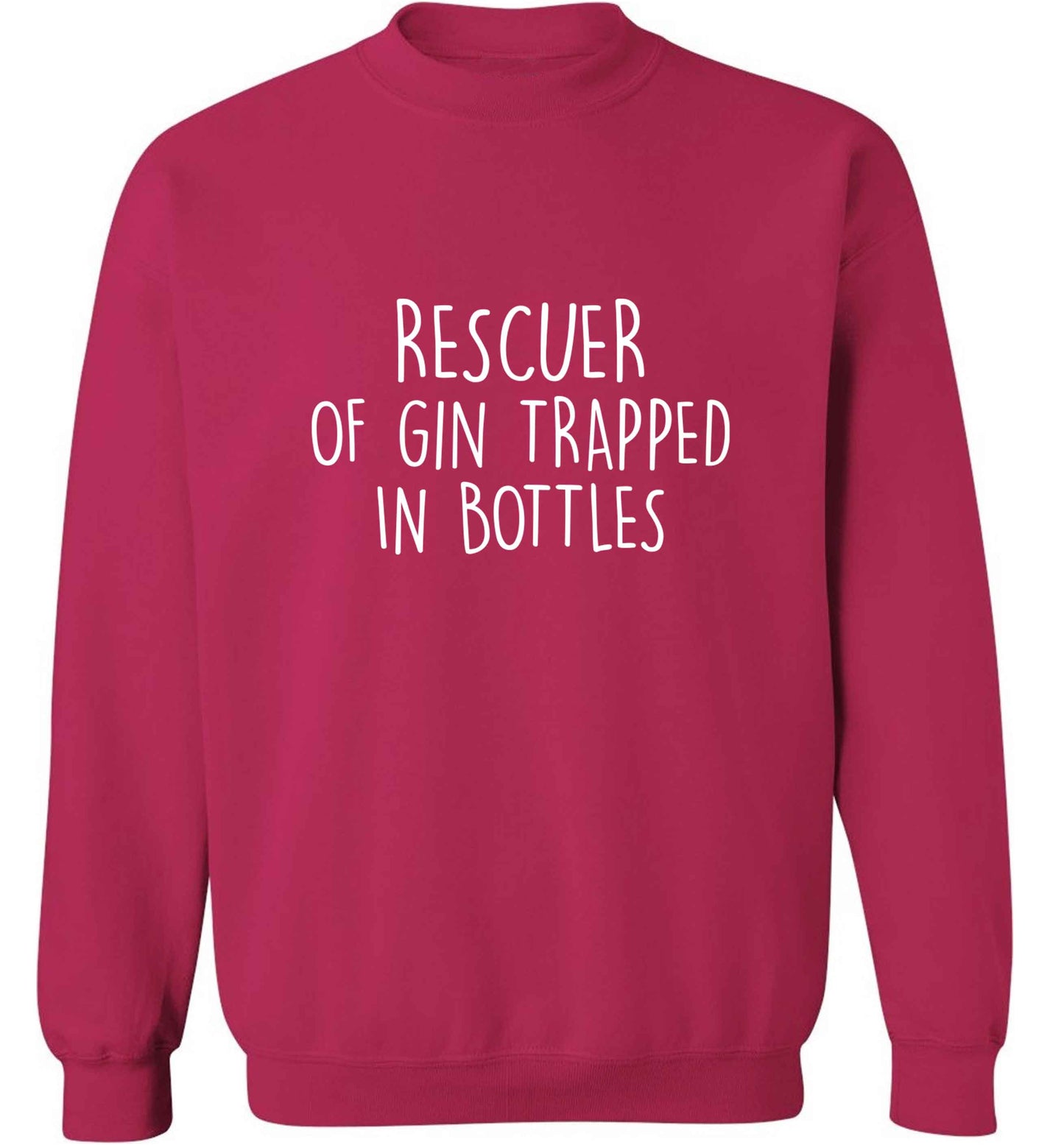 Rescuer of gin trapped in bottles adult's unisex pink sweater 2XL