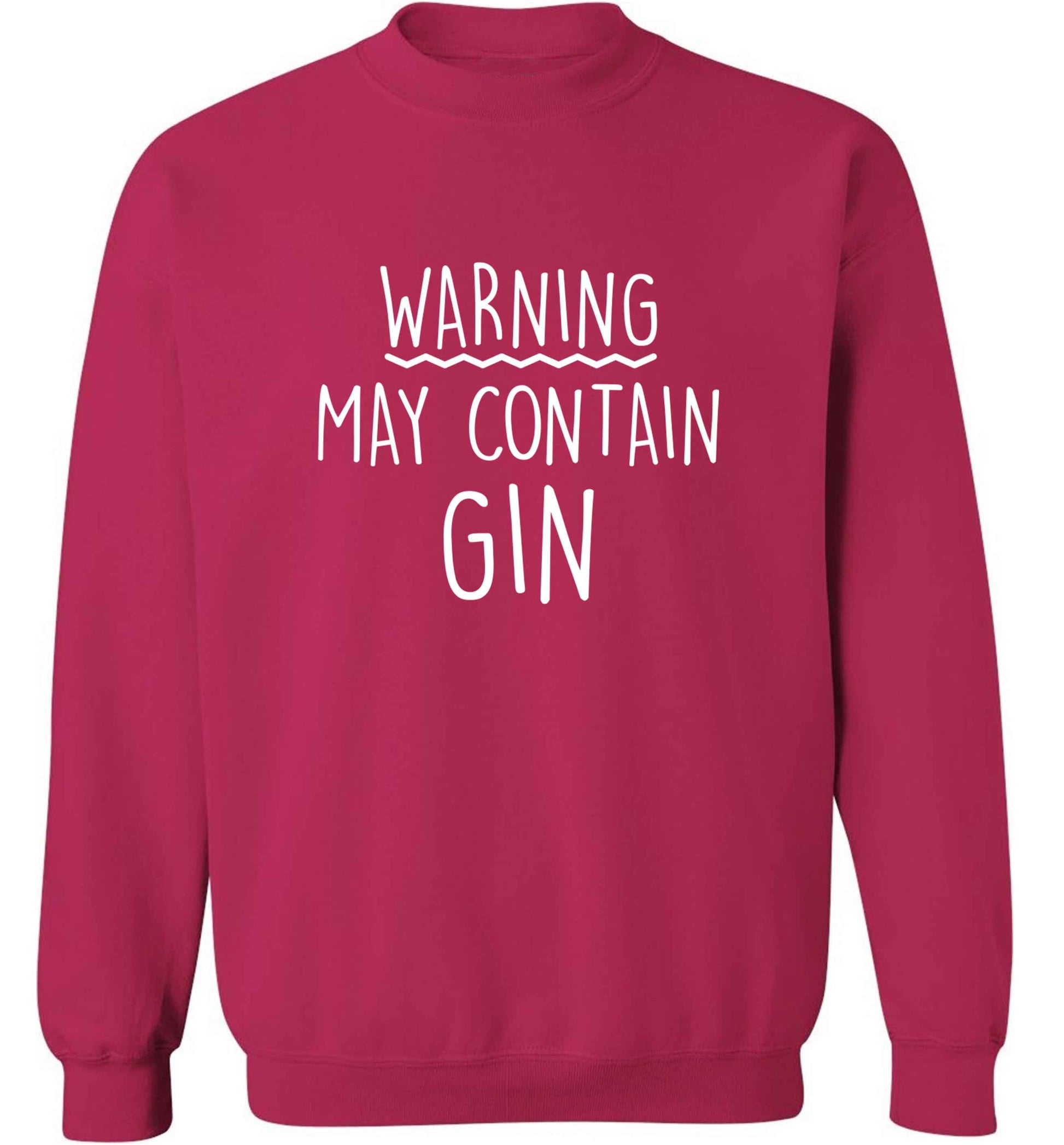 Warning may contain gin adult's unisex pink sweater 2XL
