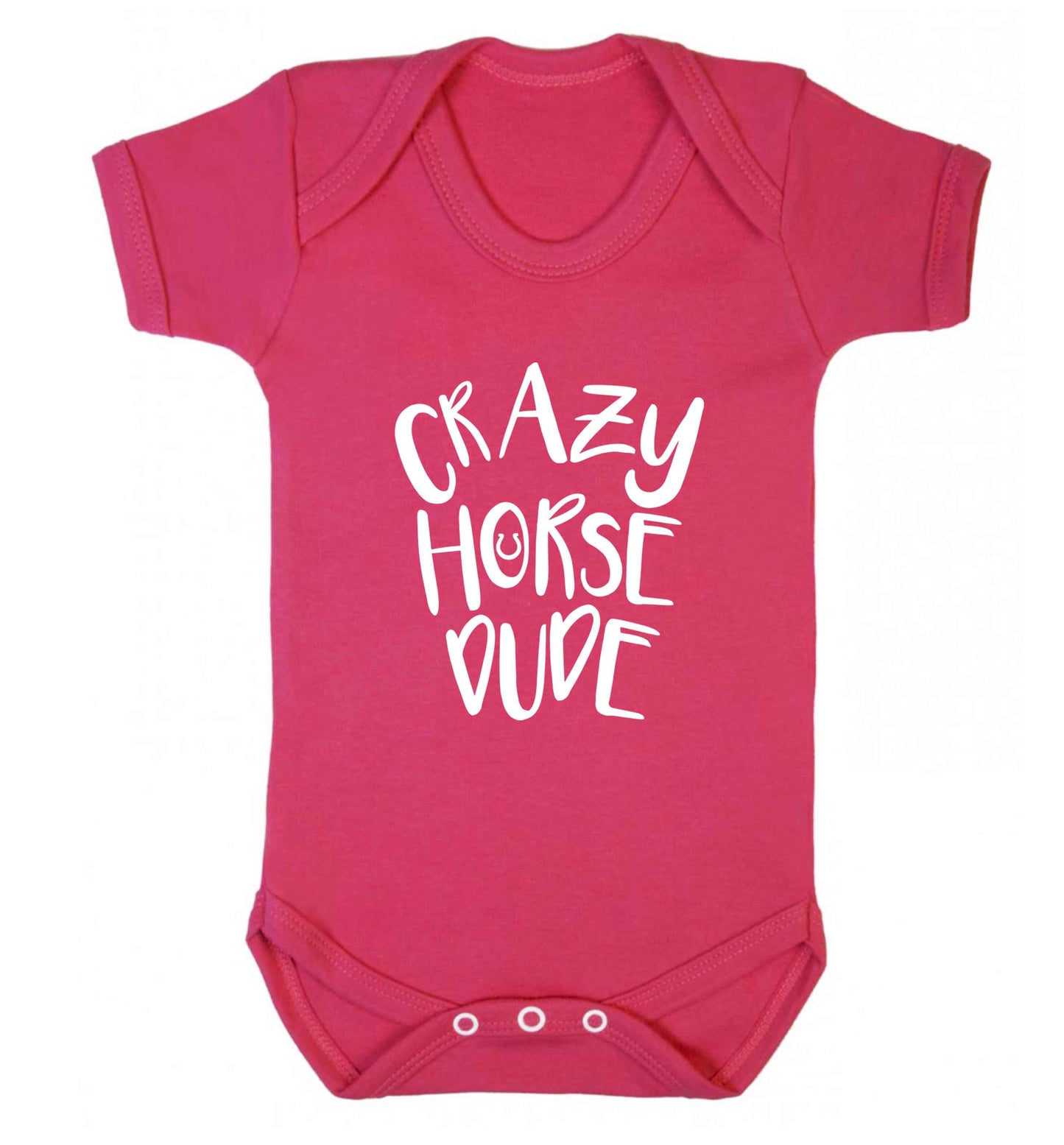 Crazy horse dude baby vest dark pink 18-24 months