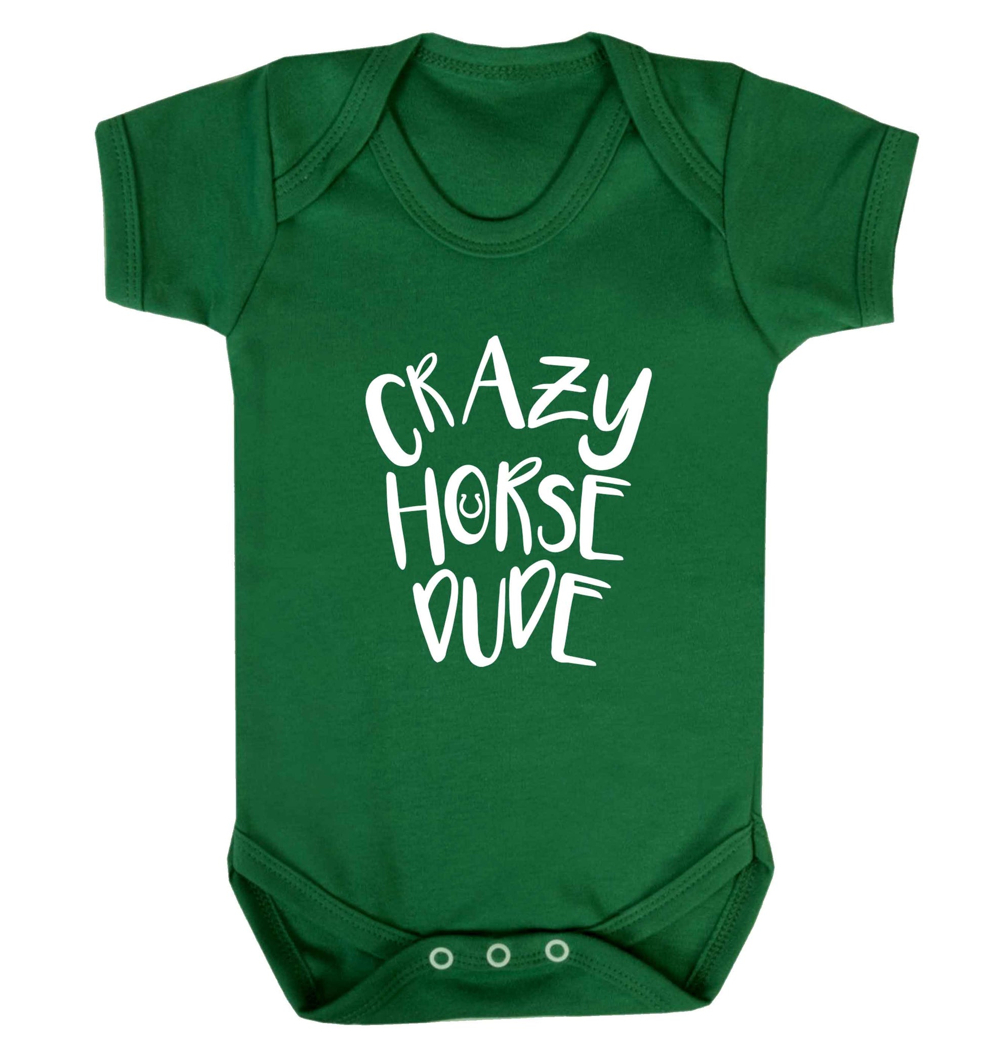 Crazy horse dude baby vest green 18-24 months