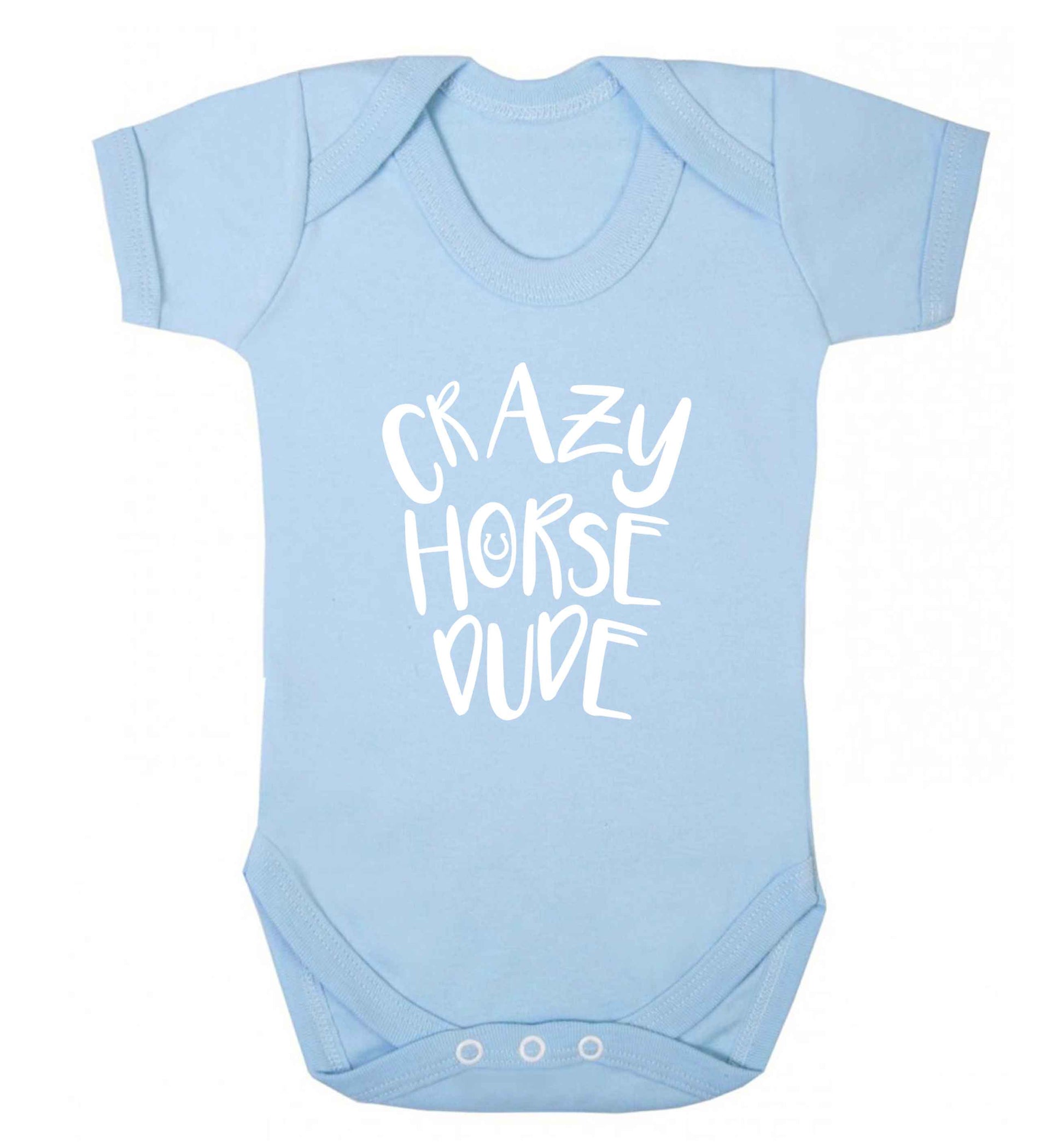 Crazy horse dude baby vest pale blue 18-24 months