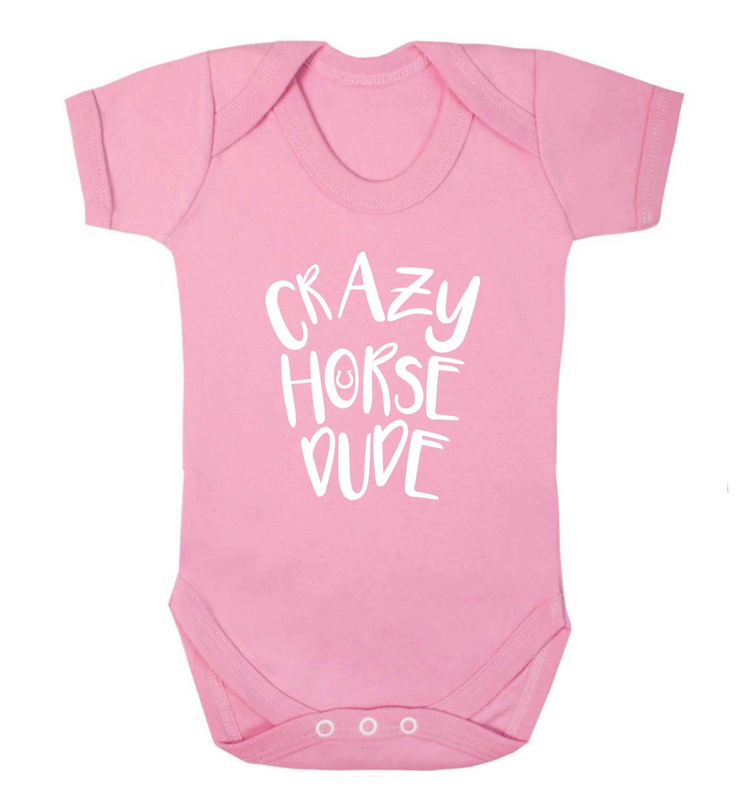 Crazy horse dude baby vest pale pink 18-24 months