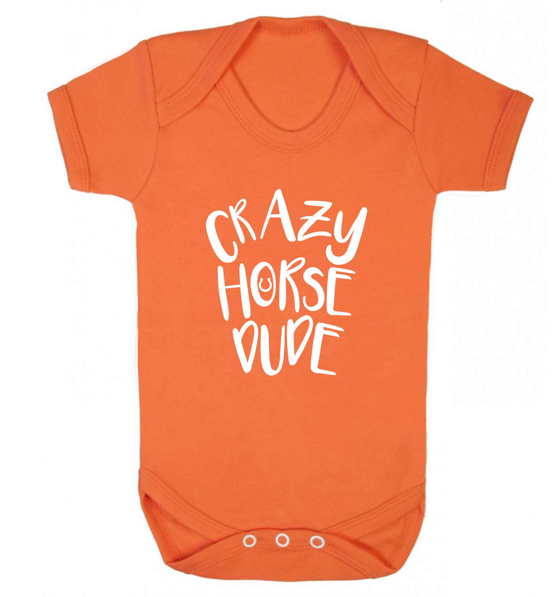 Crazy horse dude baby vest orange 18-24 months