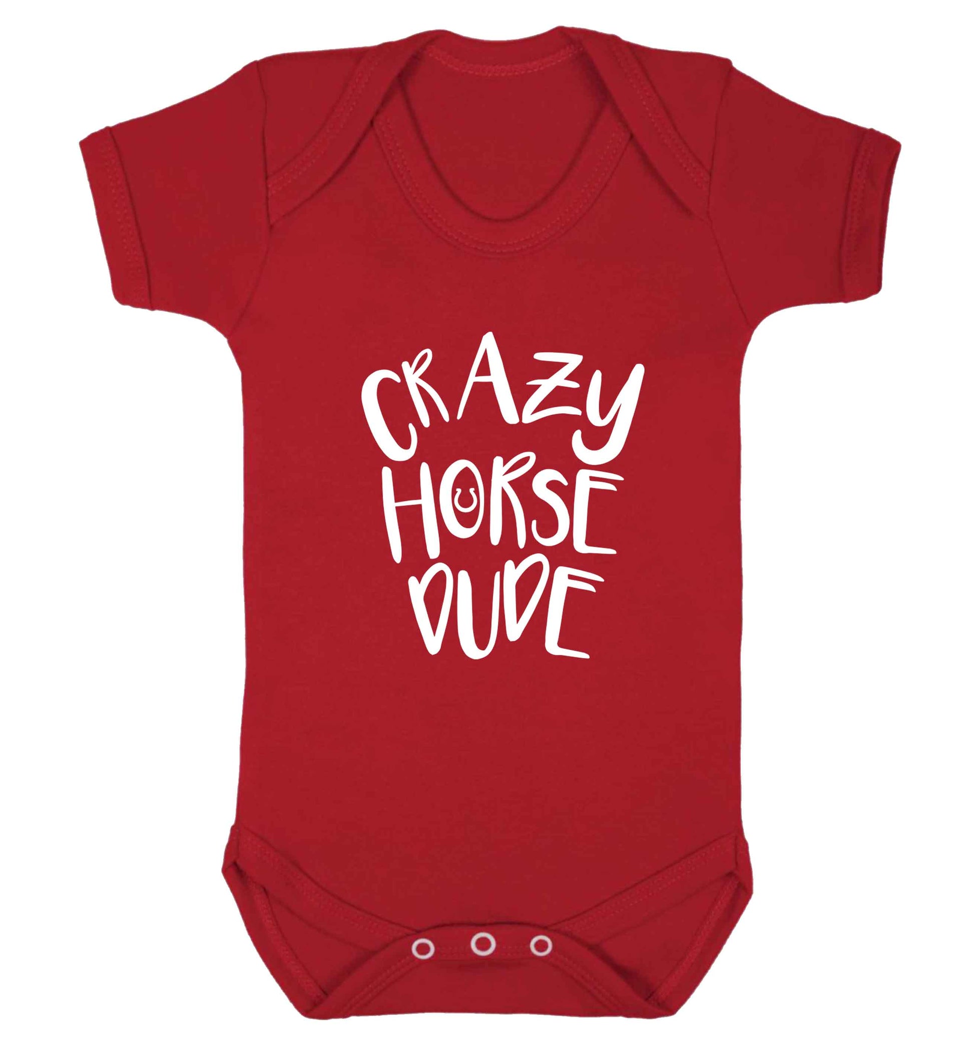 Crazy horse dude baby vest red 18-24 months