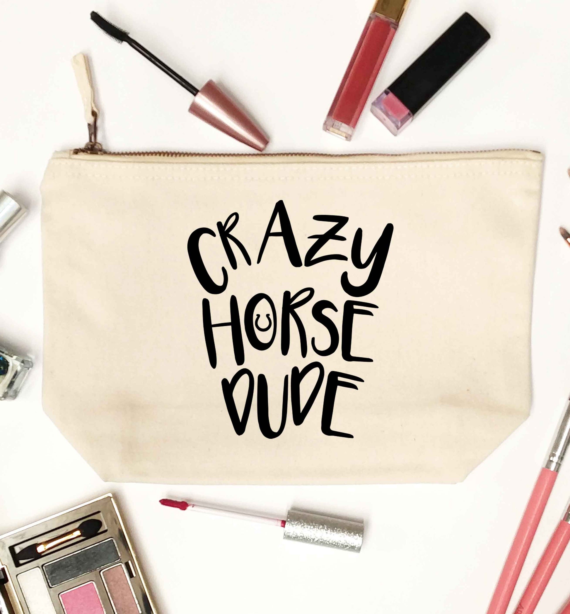 Crazy horse dude natural makeup bag
