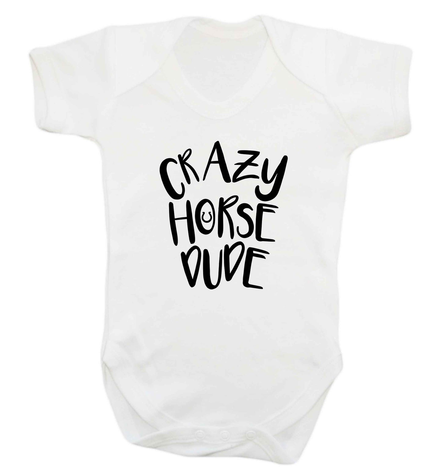 Crazy horse dude baby vest white 18-24 months