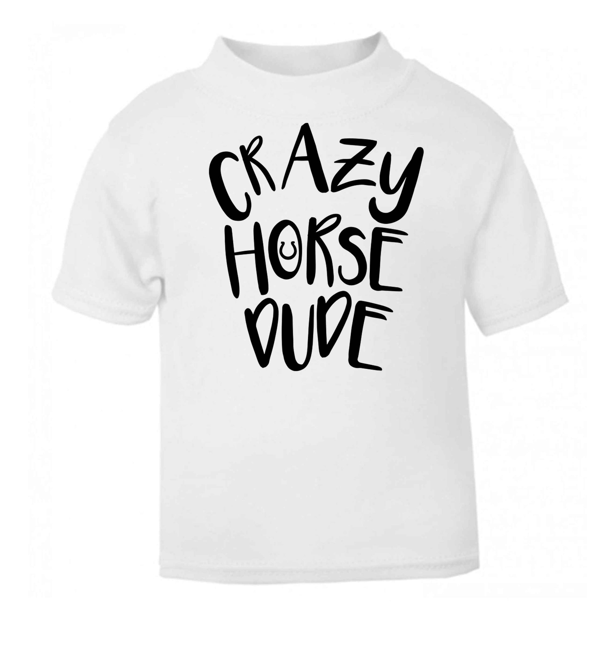 Crazy horse dude white baby toddler Tshirt 2 Years