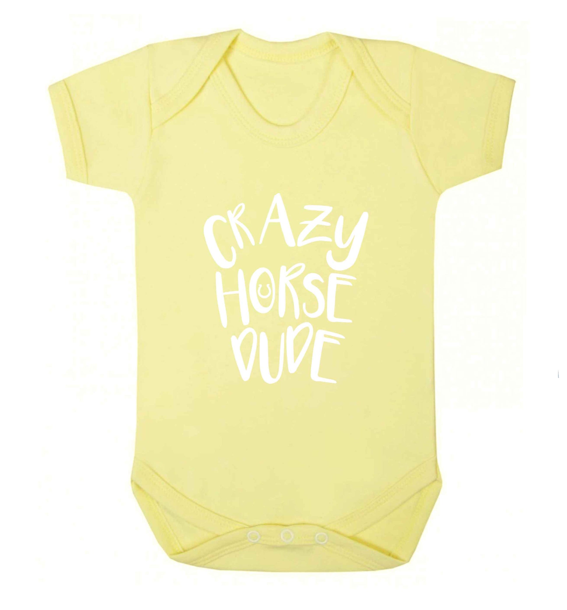 Crazy horse dude baby vest pale yellow 18-24 months