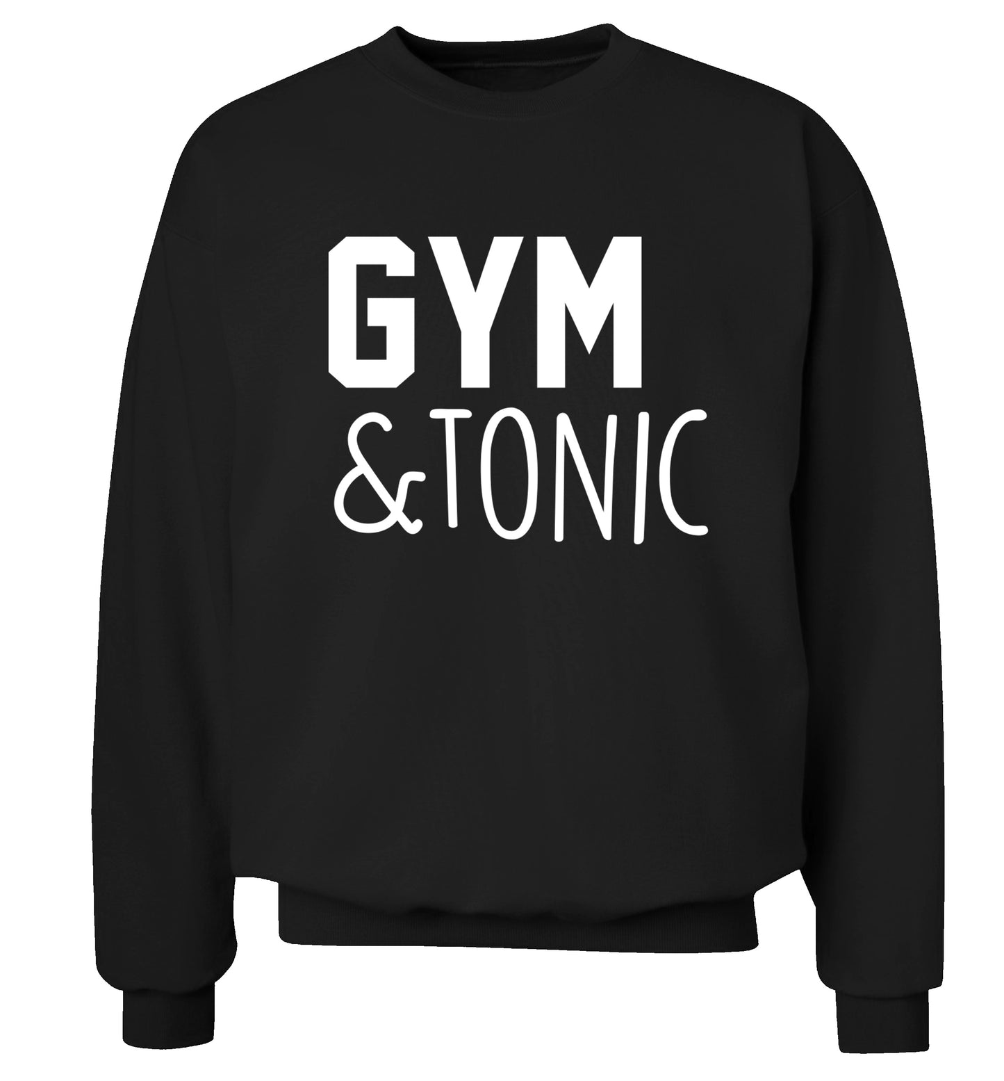 Gym and tonic Adult's unisex black Sweater 2XL