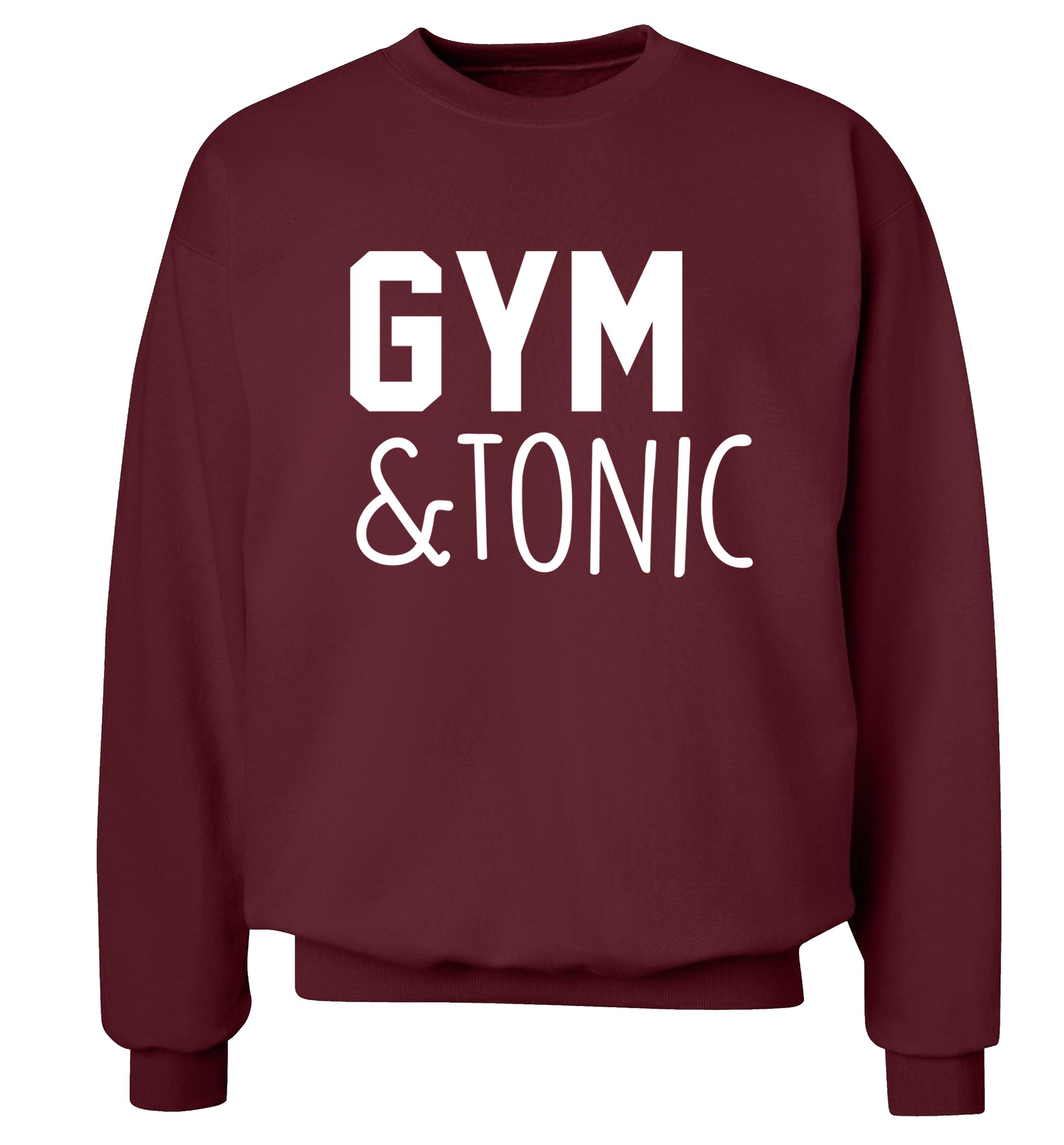 Gym and tonic Adult's unisex maroon Sweater 2XL
