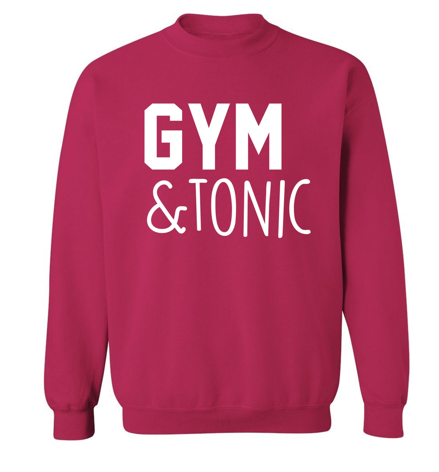 Gym and tonic Adult's unisex pink Sweater 2XL