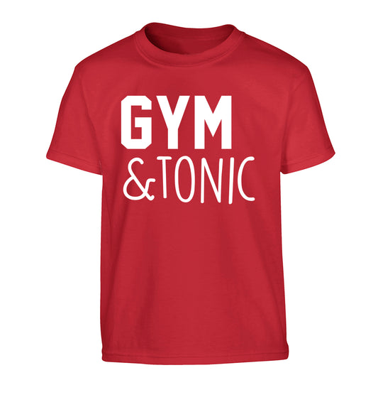 Gym and tonic Children's red Tshirt 12-14 Years