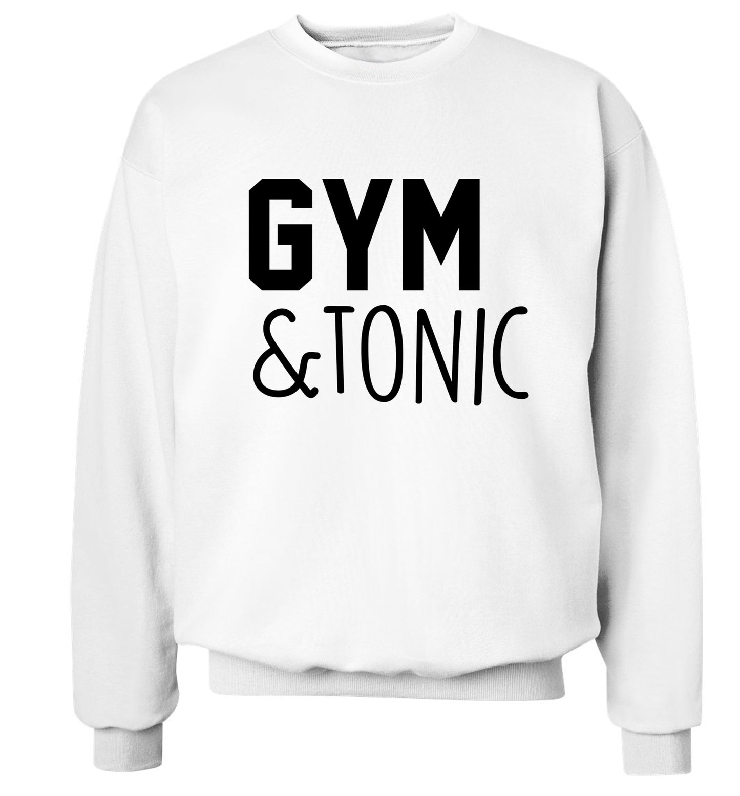 Gym and tonic Adult's unisex white Sweater 2XL