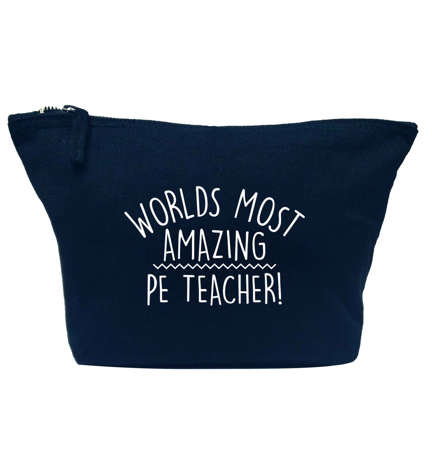 Worlds most amazing PE teacher navy makeup bag