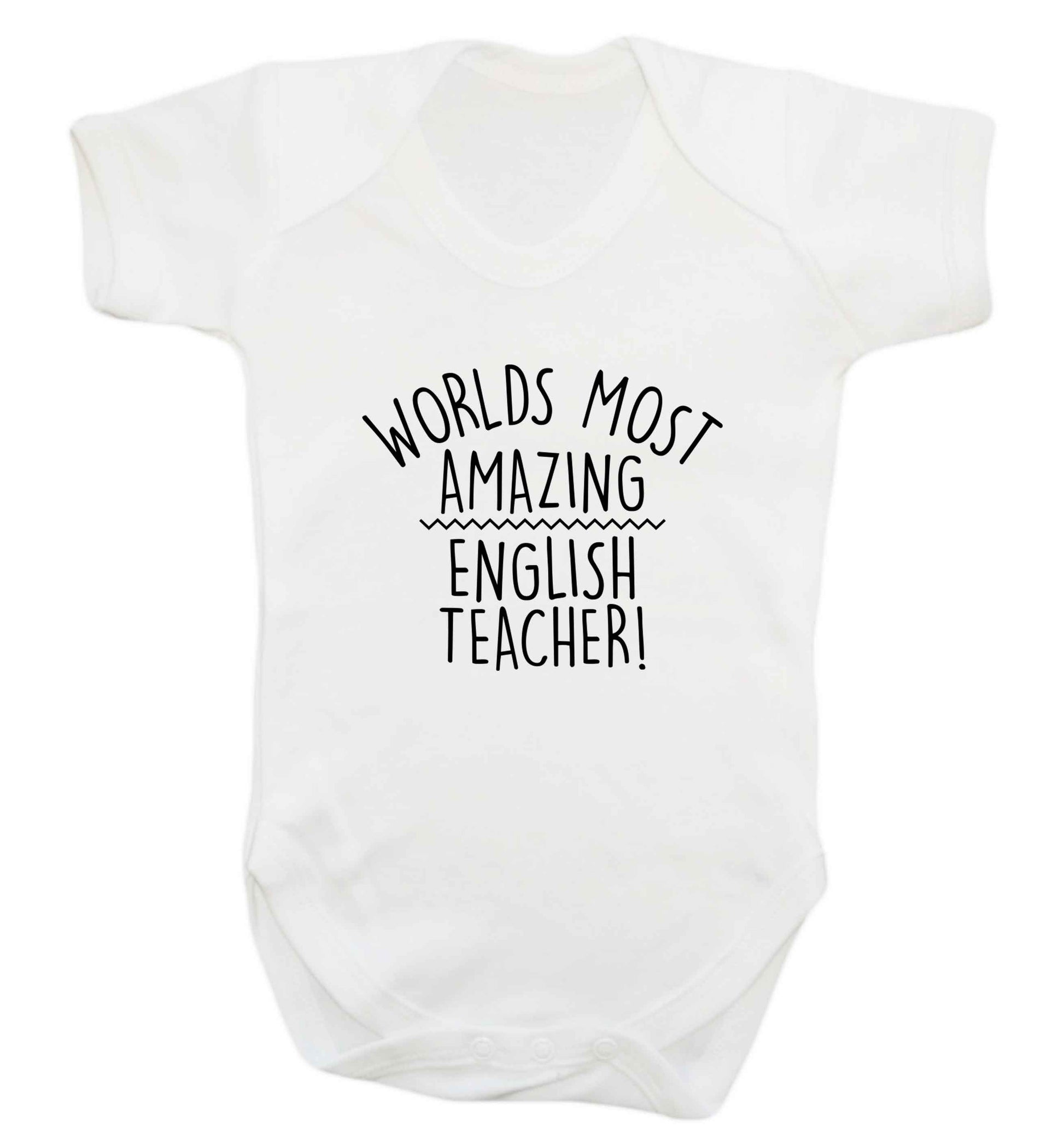 Worlds most amazing English teacher baby vest white 18-24 months