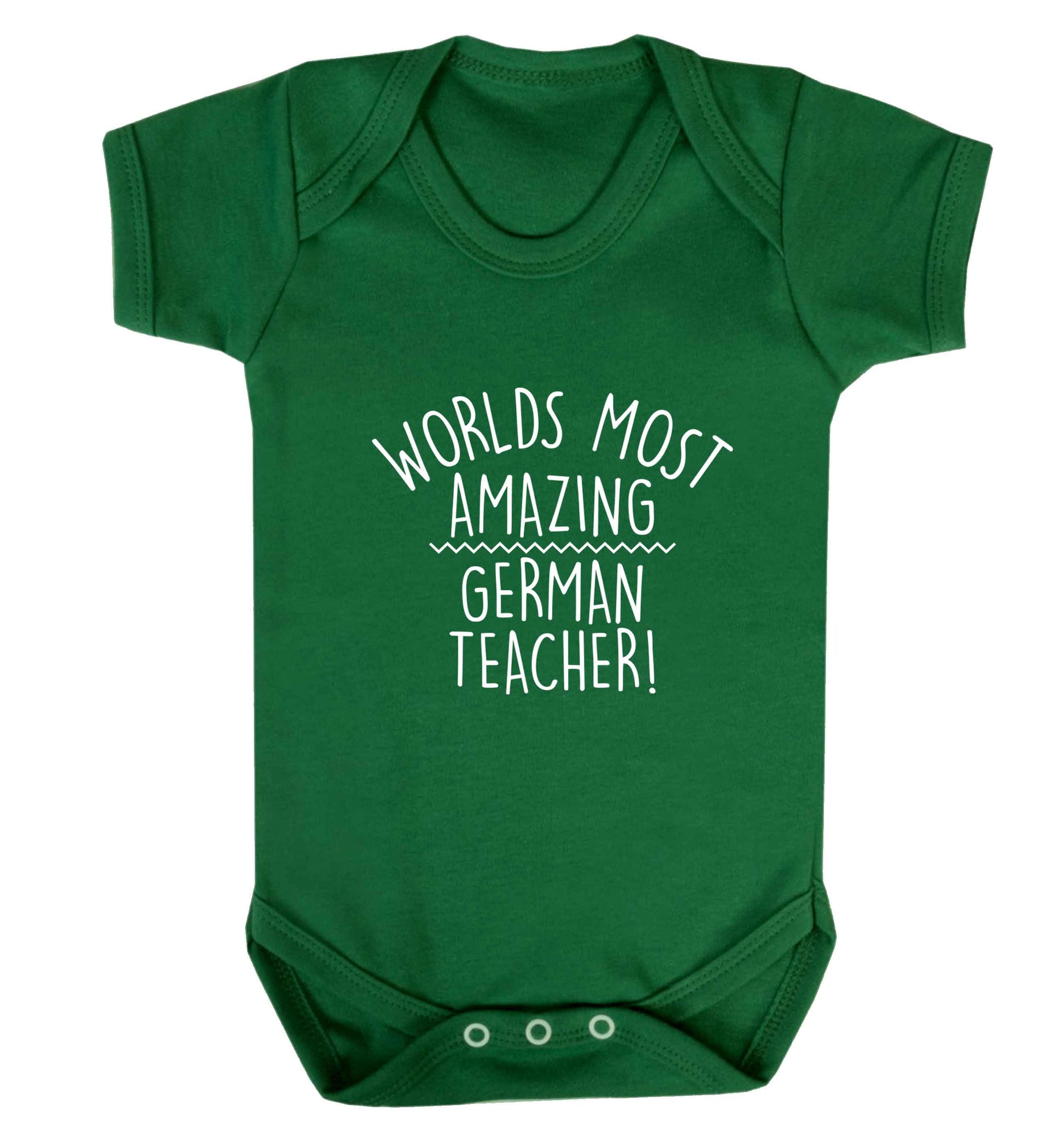 Worlds most amazing German teacher baby vest green 18-24 months