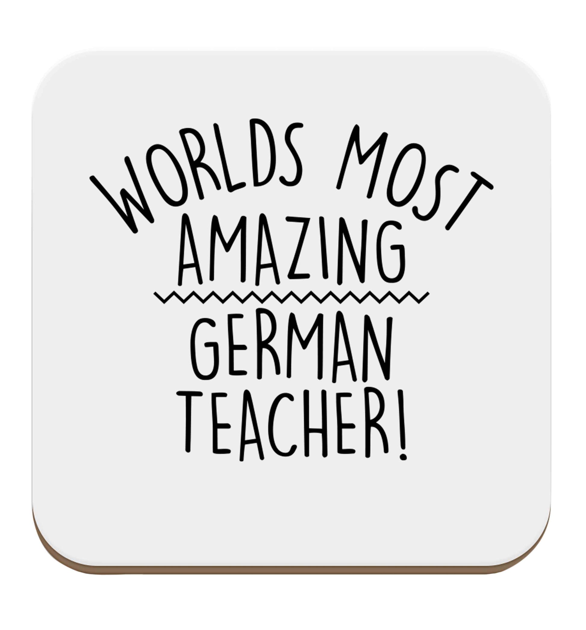 Worlds most amazing German teacher set of four coasters